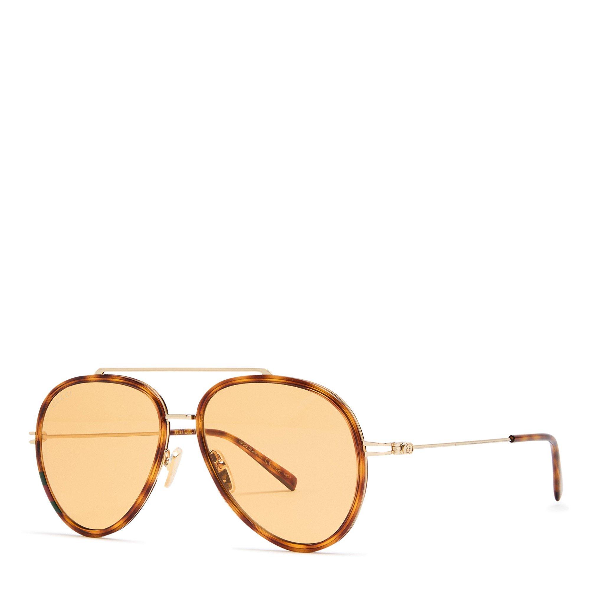 BROWN HAVANA - Gucci - GUCCI U METAL AVIATOR SG - 1
