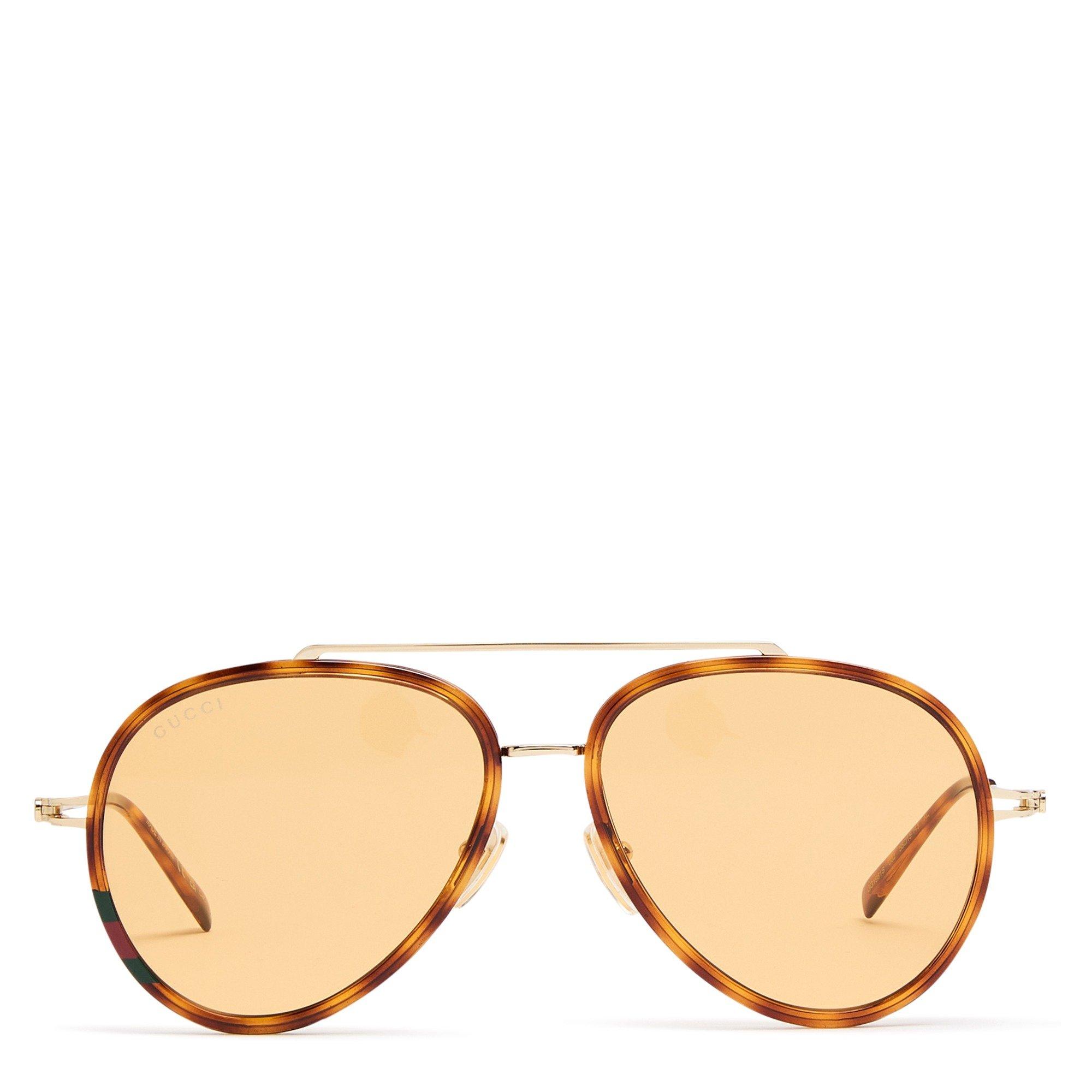 BROWN HAVANA - Gucci - GUCCI U METAL AVIATOR SG - 2
