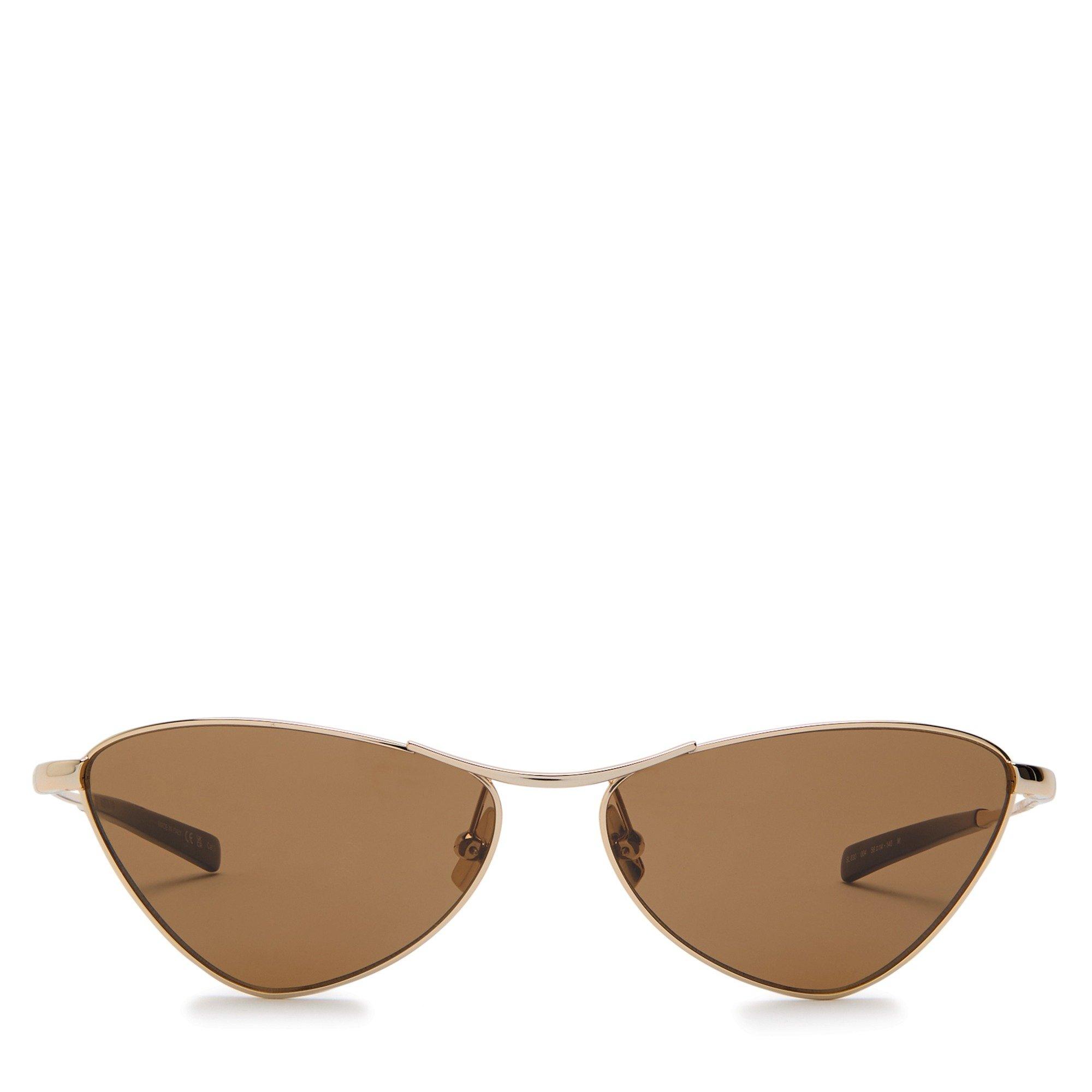 GOLD AND OTHER - Saint Laurent - Women's Metal Cat Eye Sunglasses - 2
