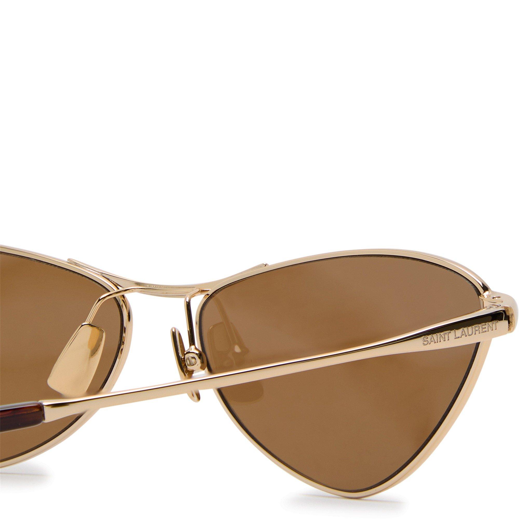 GOLD AND OTHER - Saint Laurent - Women's Metal Cat Eye Sunglasses - 3
