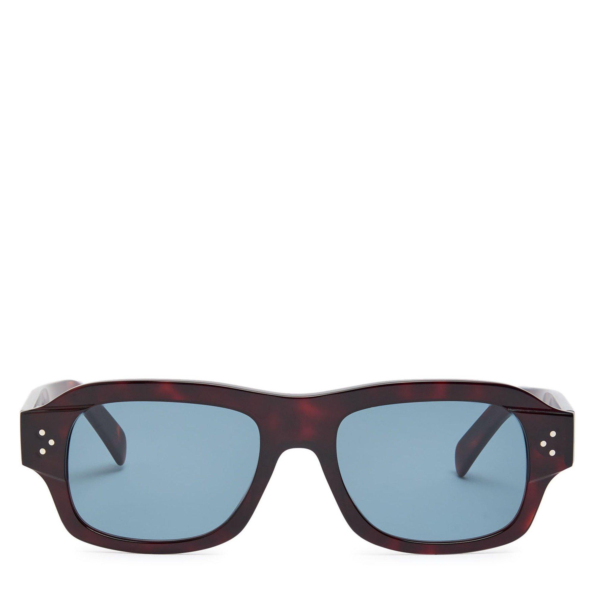 BROWN AND OTHER - Celine - 3 Dots Flat Top Rectangle Sunglasses - 2