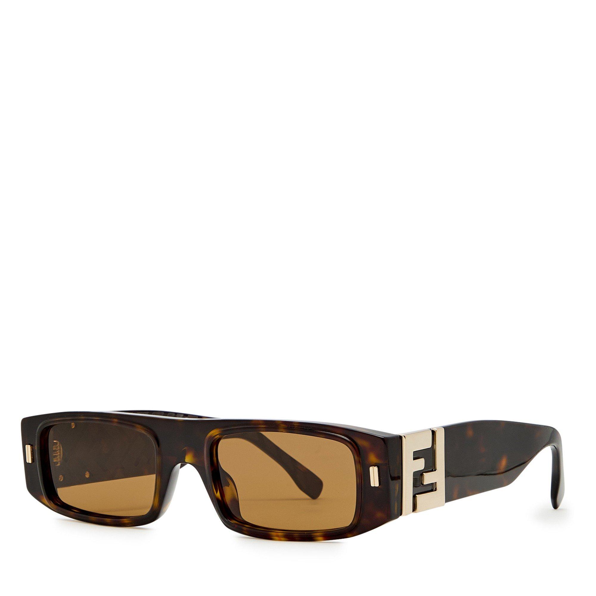 BROWN HAVANA - Fendi - FENDI F FF SQUARED RECT SG