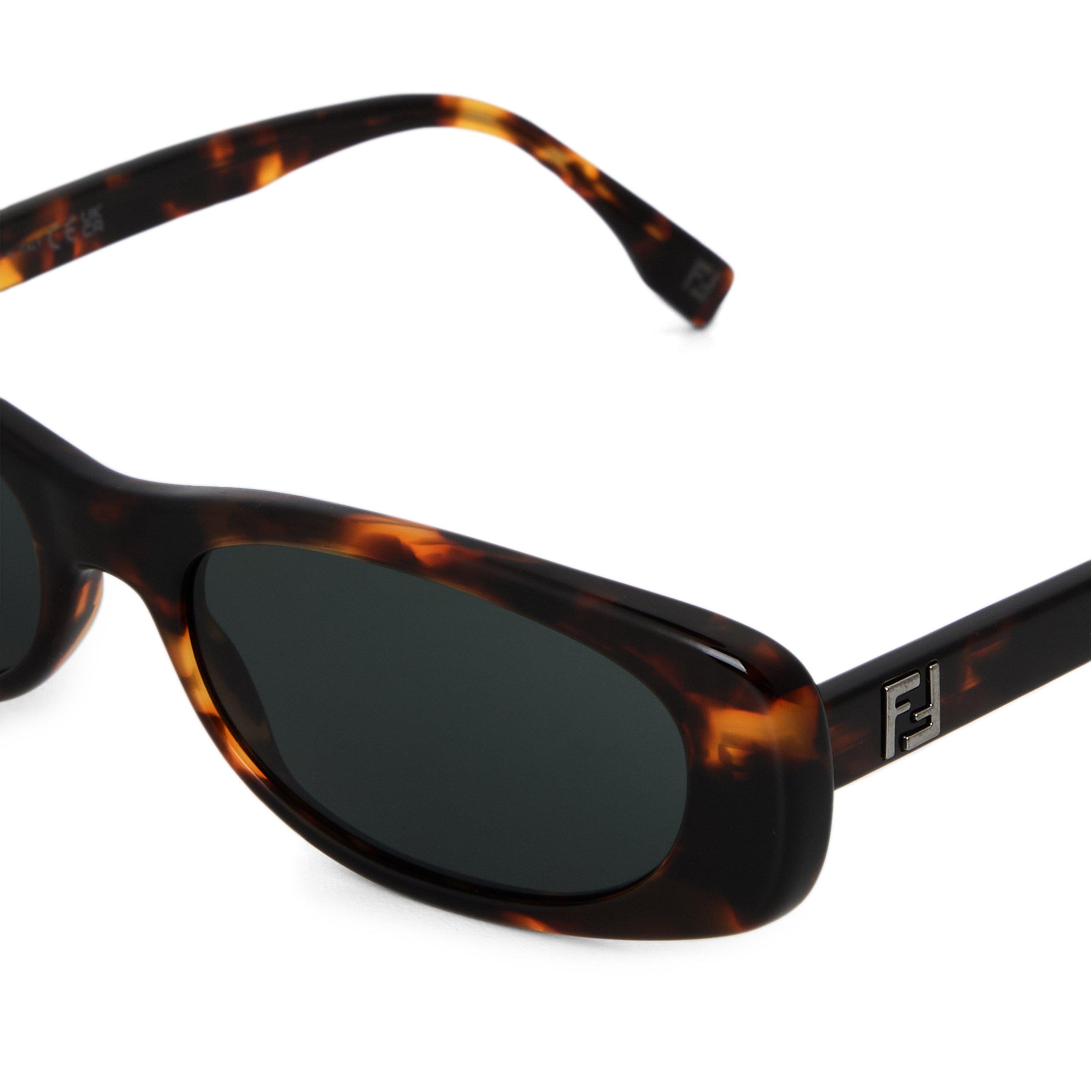 BROWN HAVANA - Fendi - FENDI F FF SQUARED NARROW SG - 3