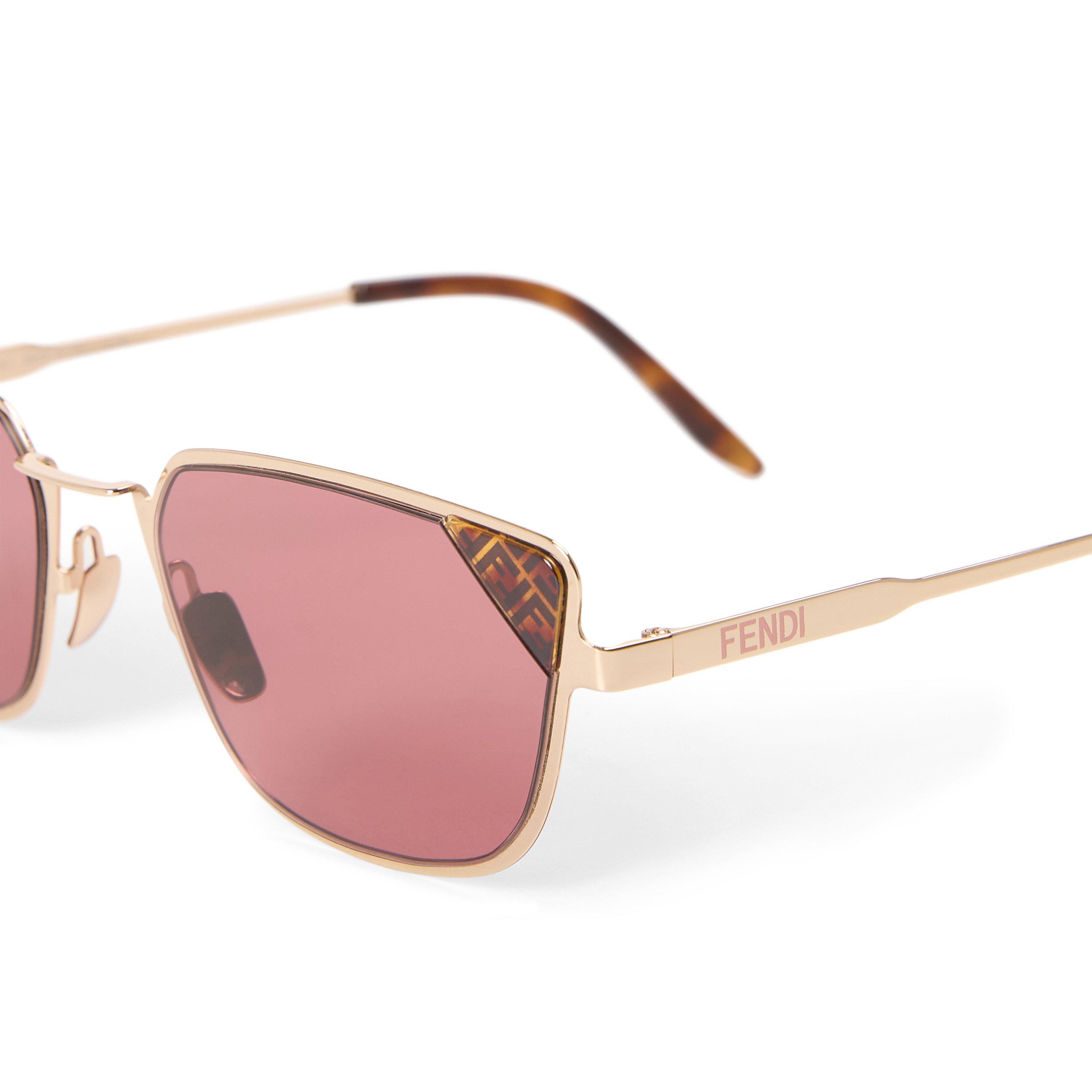 SILVER - Fendi - Women's Signature Metal CE Cat Eye Sunglasses - 3