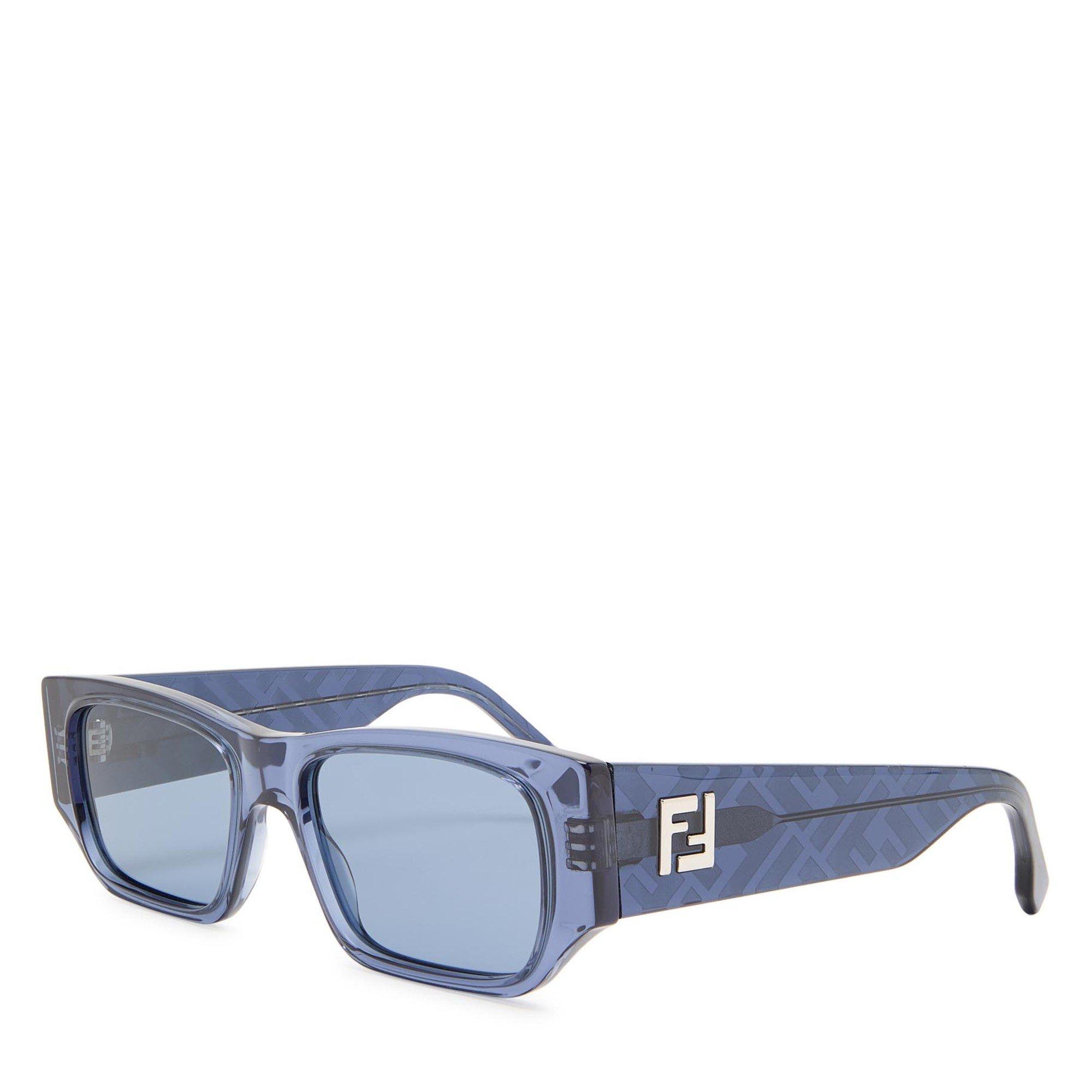 BLUE DARK - Fendi - FENDI FF SQUARED RECT SG