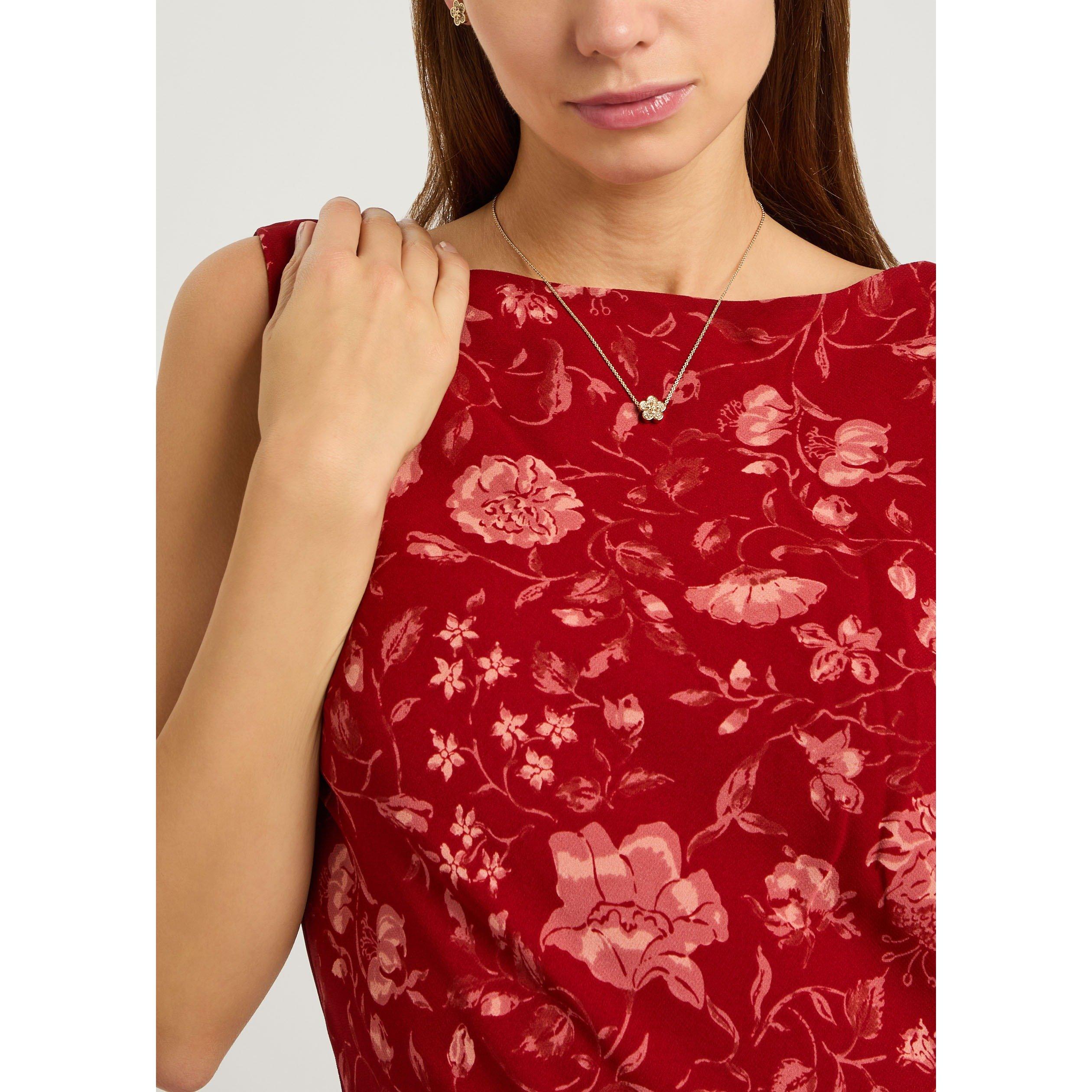GOLD AND OTHER - Tory Burch - Forget Me Not Pavé Pendant Nec - 3