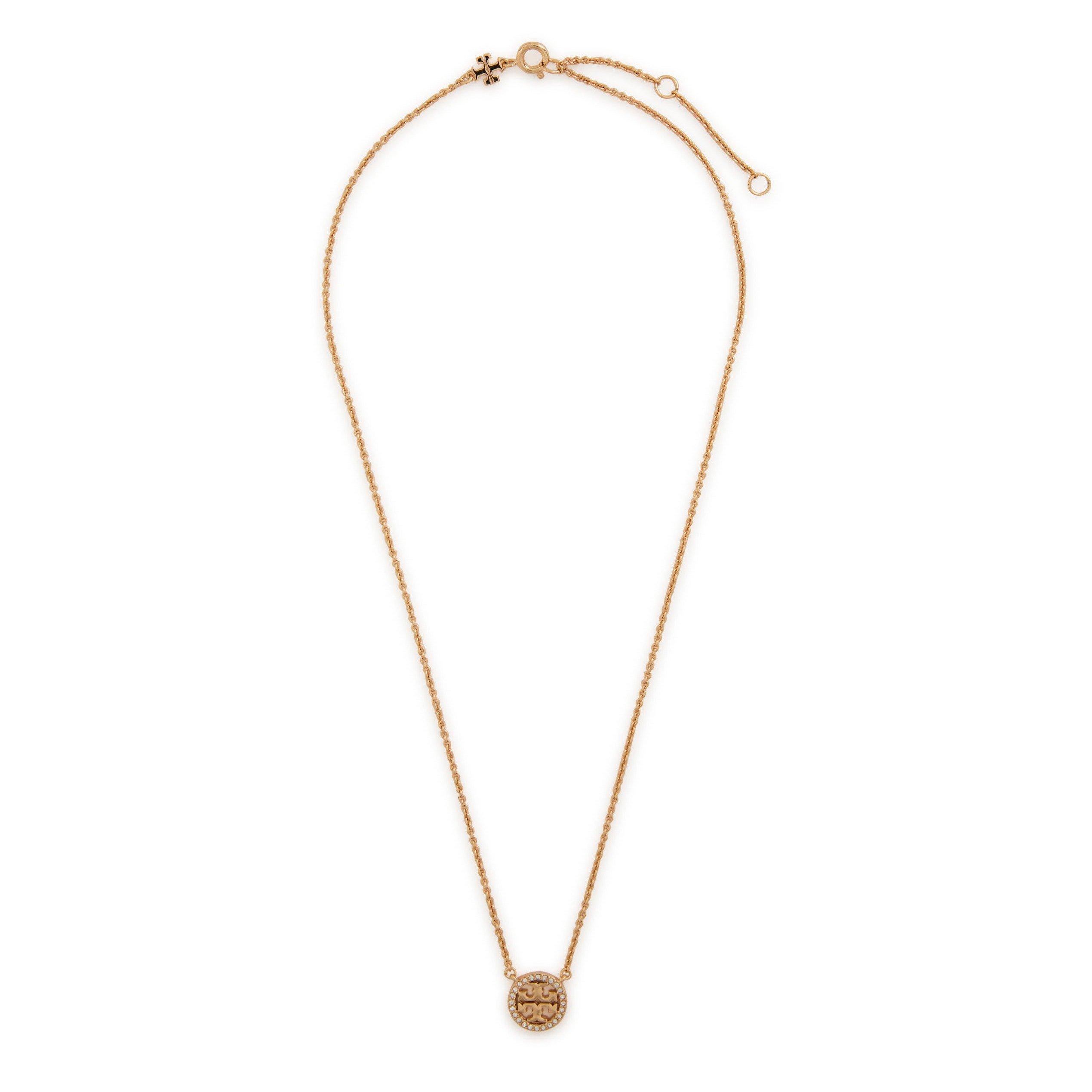 GOLD AND OTHER - Tory Burch - Icon Pavé Pendant Necklace - 2