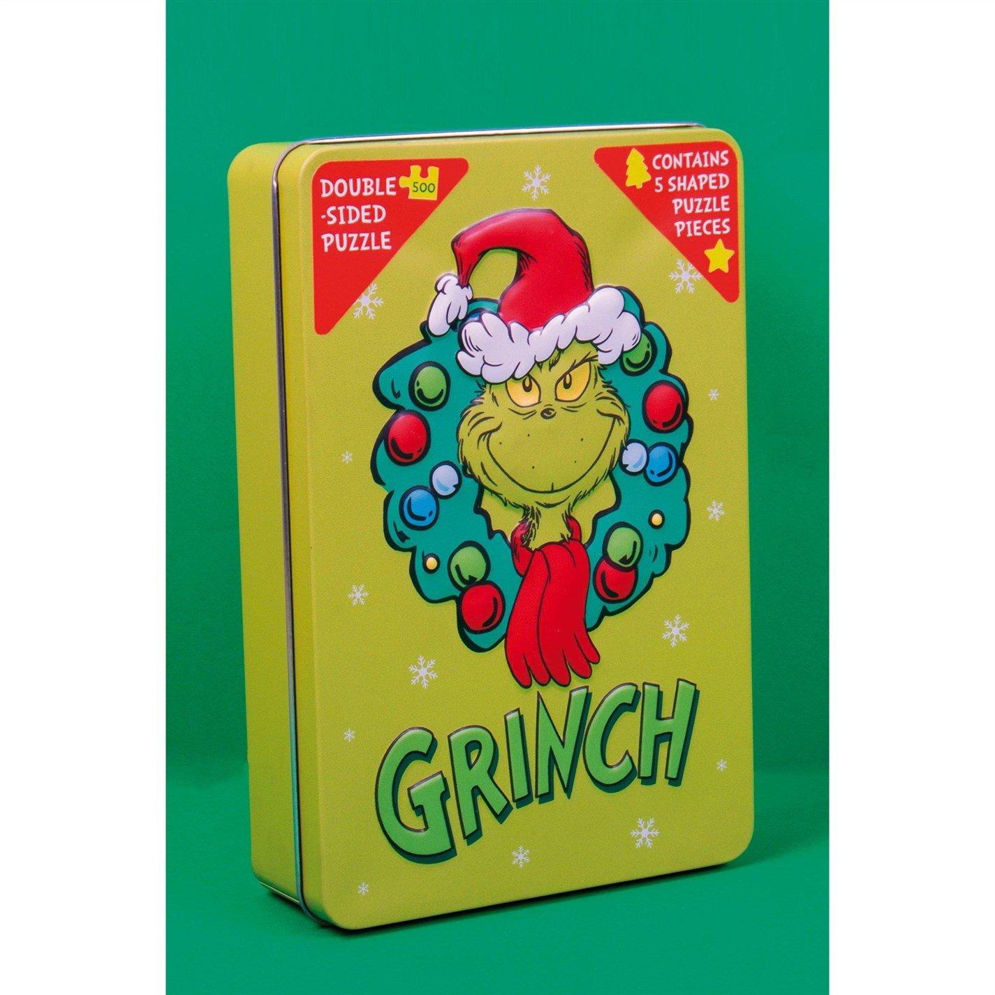 Green/Yellow - The Grinch - Double Sided Puzzle in Tin - 1