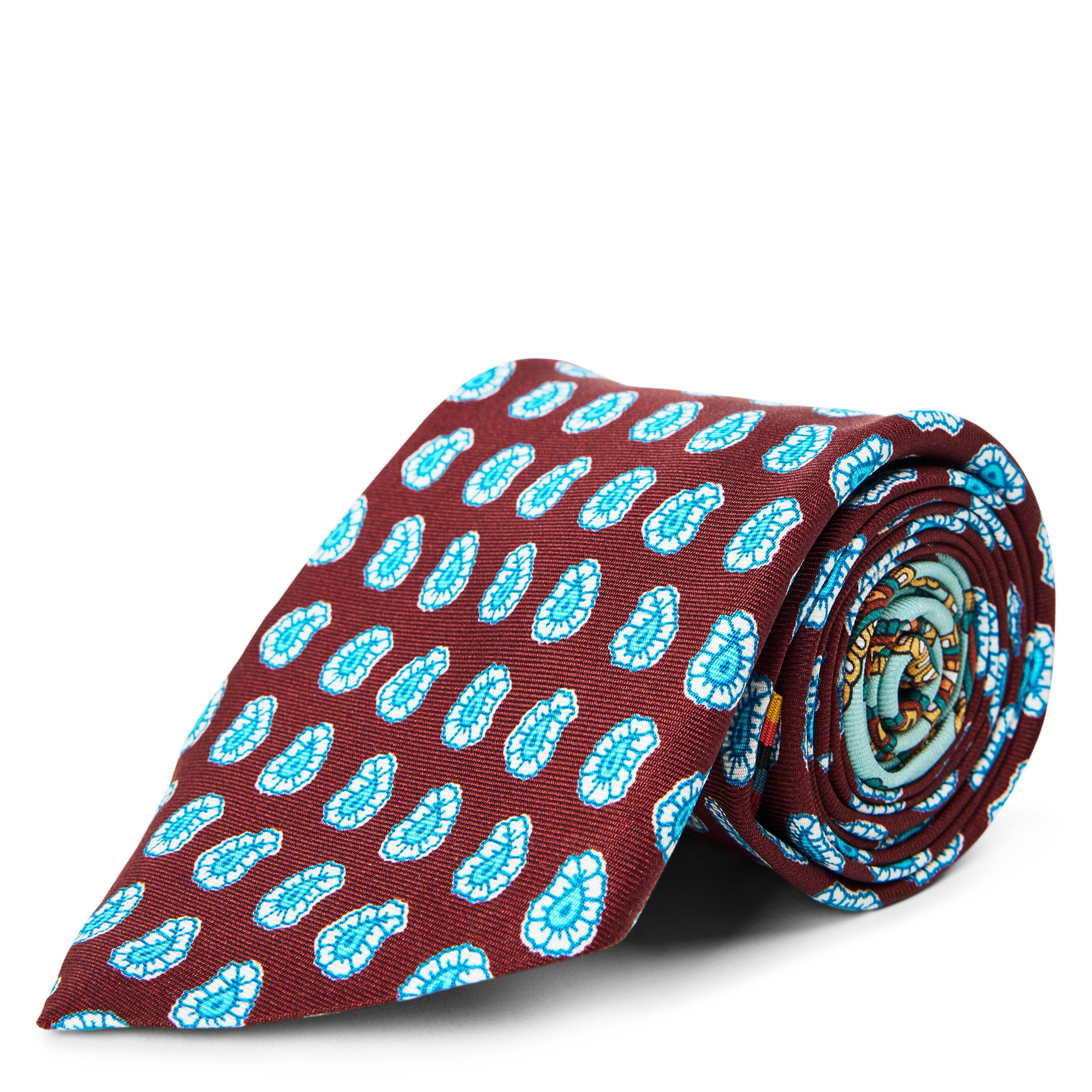 BURGUNDY - Paul Smith - PS MEN TIE PAISLEY COMBO - 1