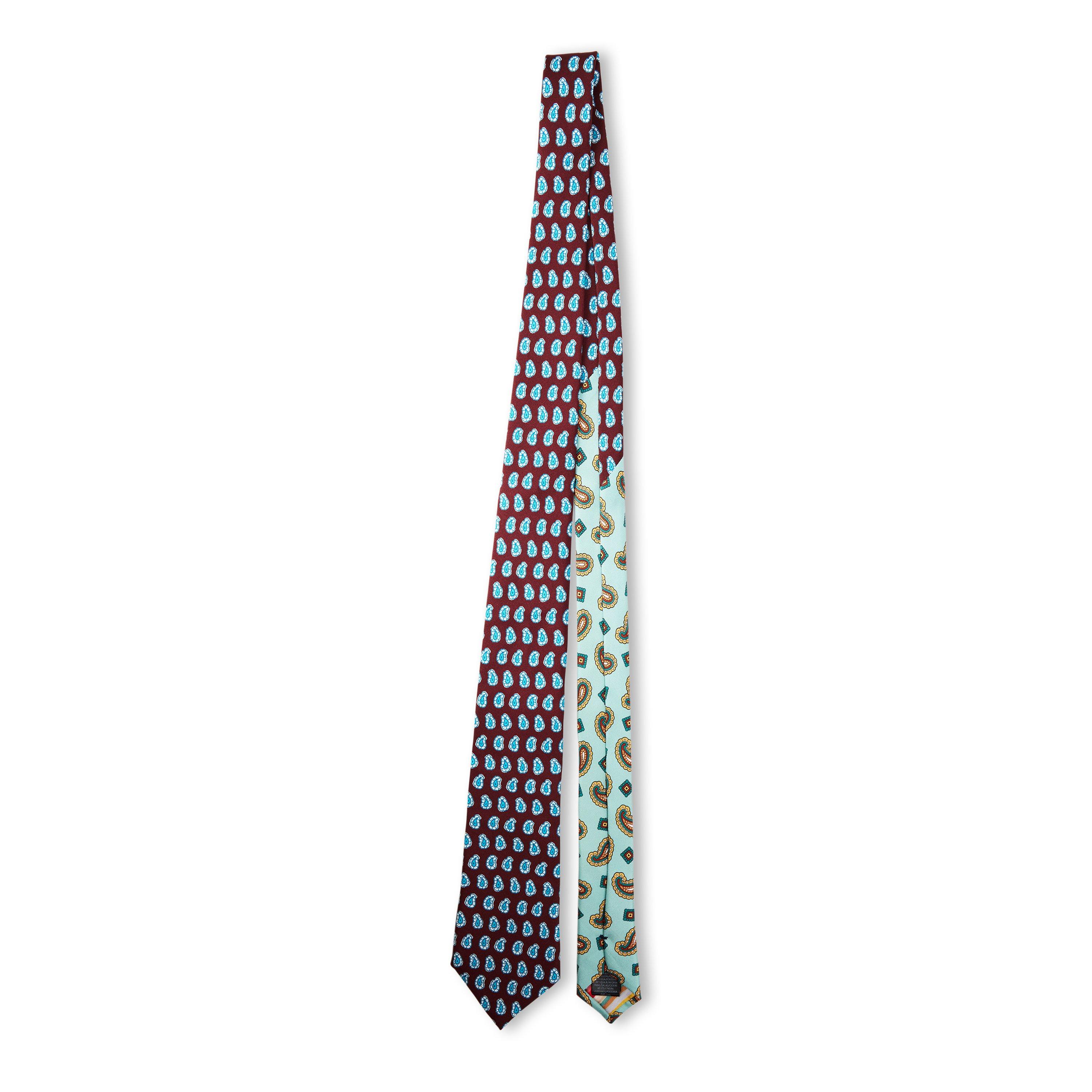 BURGUNDY - Paul Smith - PS MEN TIE PAISLEY COMBO - 2