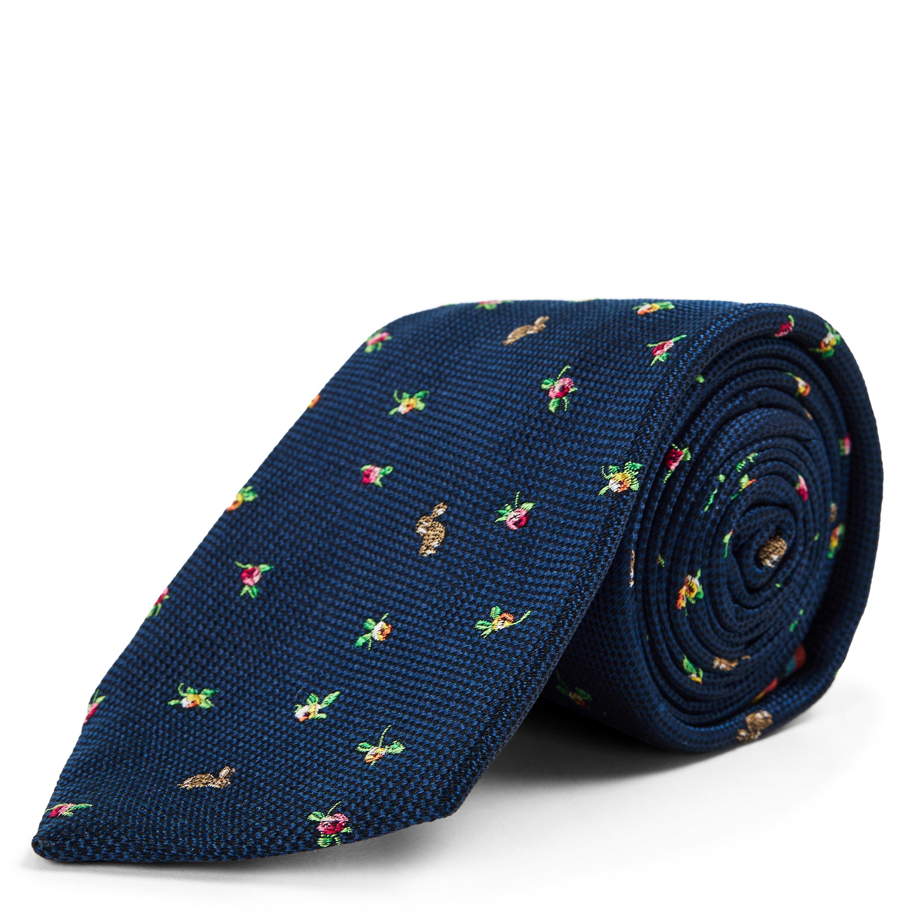 BLUE - Paul Smith - PS MEN TIE FLORAL BUNNY B - 1