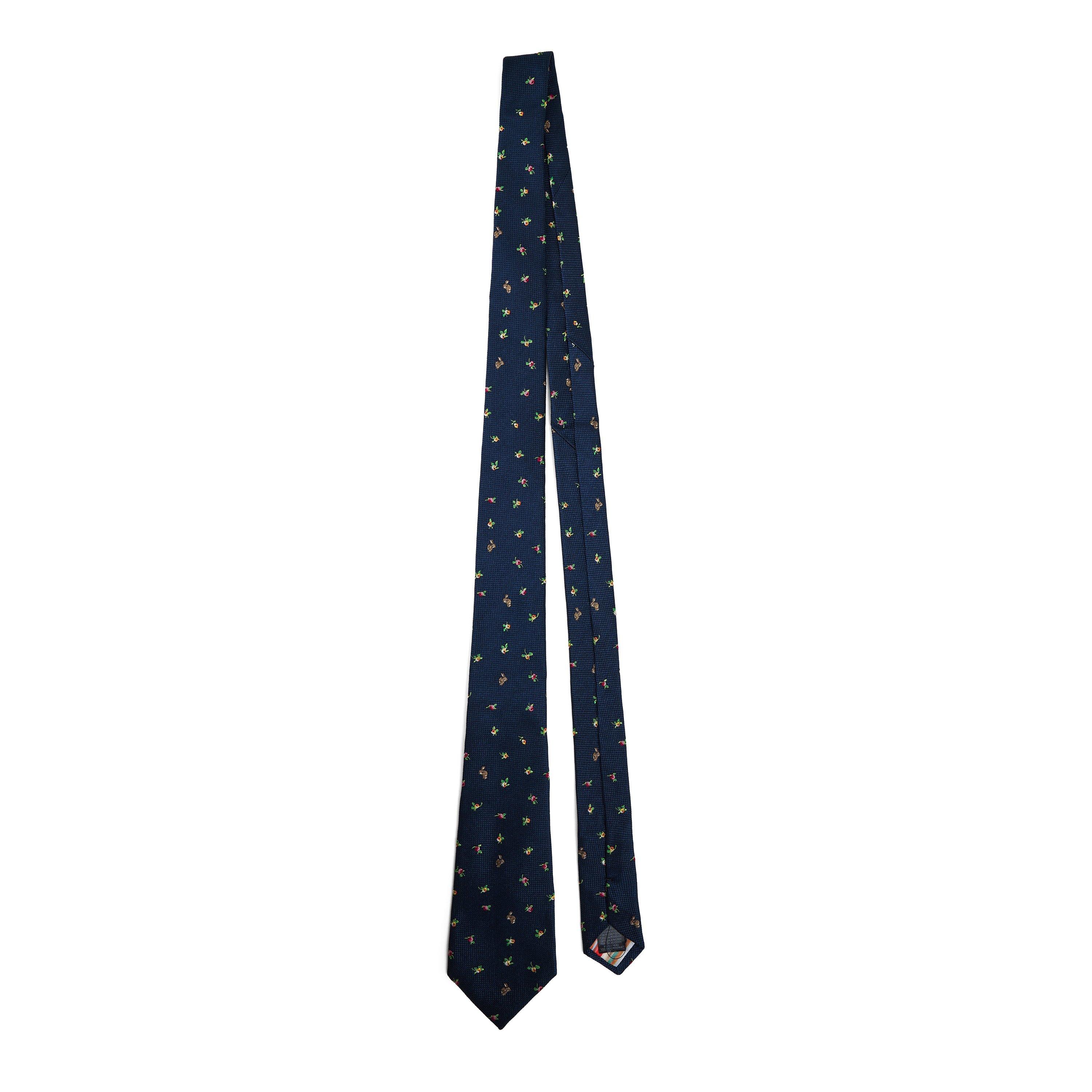 BLUE - Paul Smith - PS MEN TIE FLORAL BUNNY B - 2