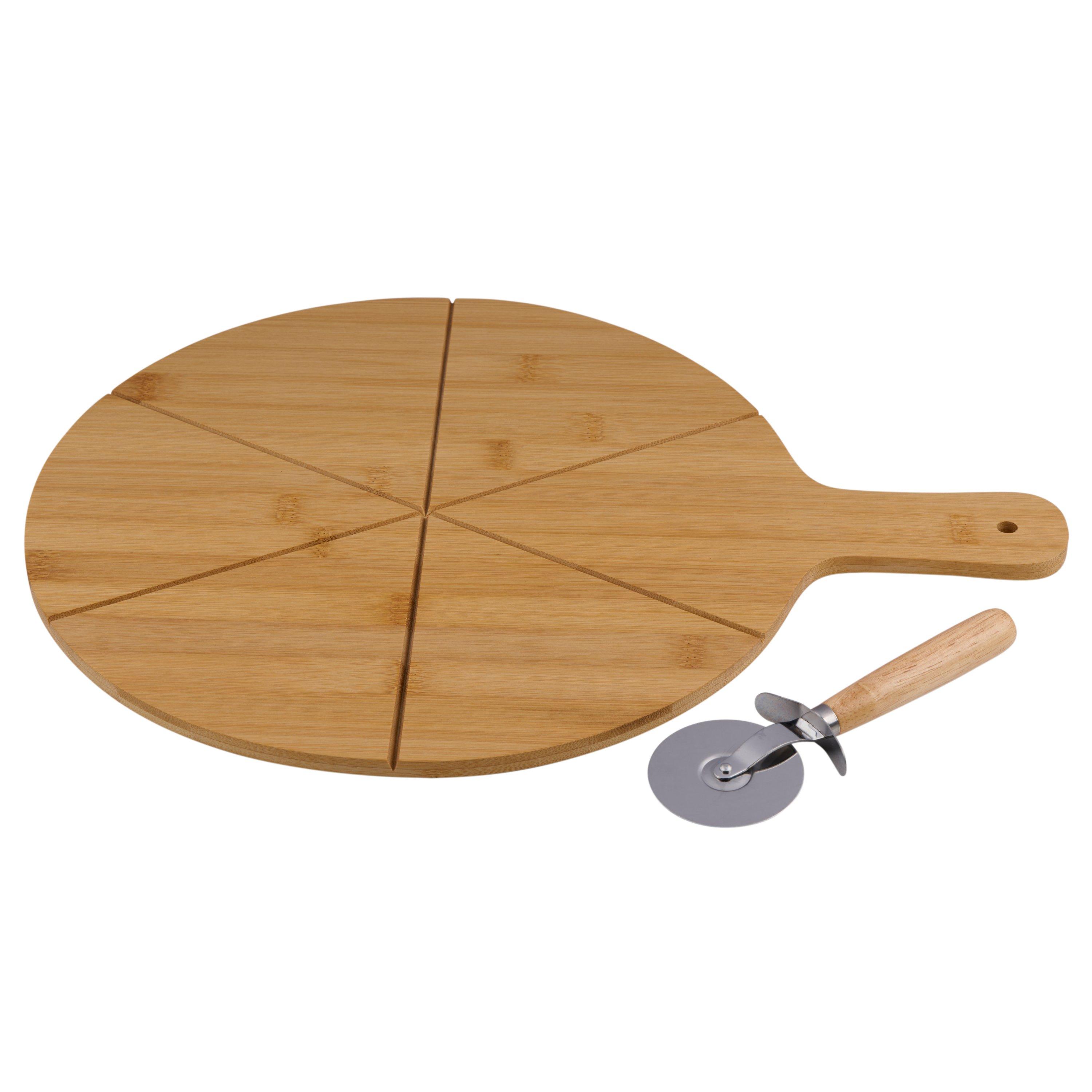 Brown - Alpina - ALPINA Pizza Board O34cm With Knife - 3