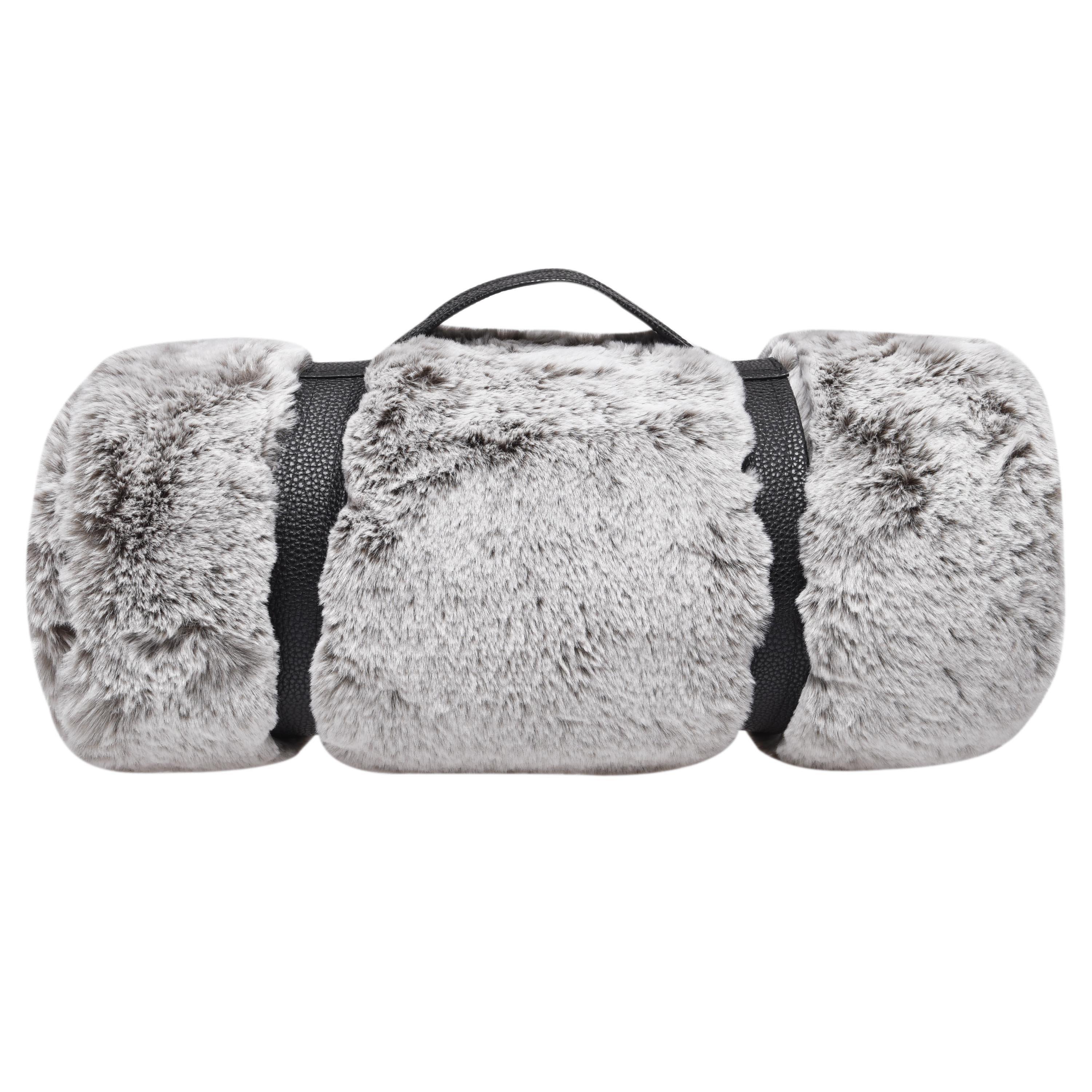Silver - Hotel Collection - Tip Faux Fur Throw - 3