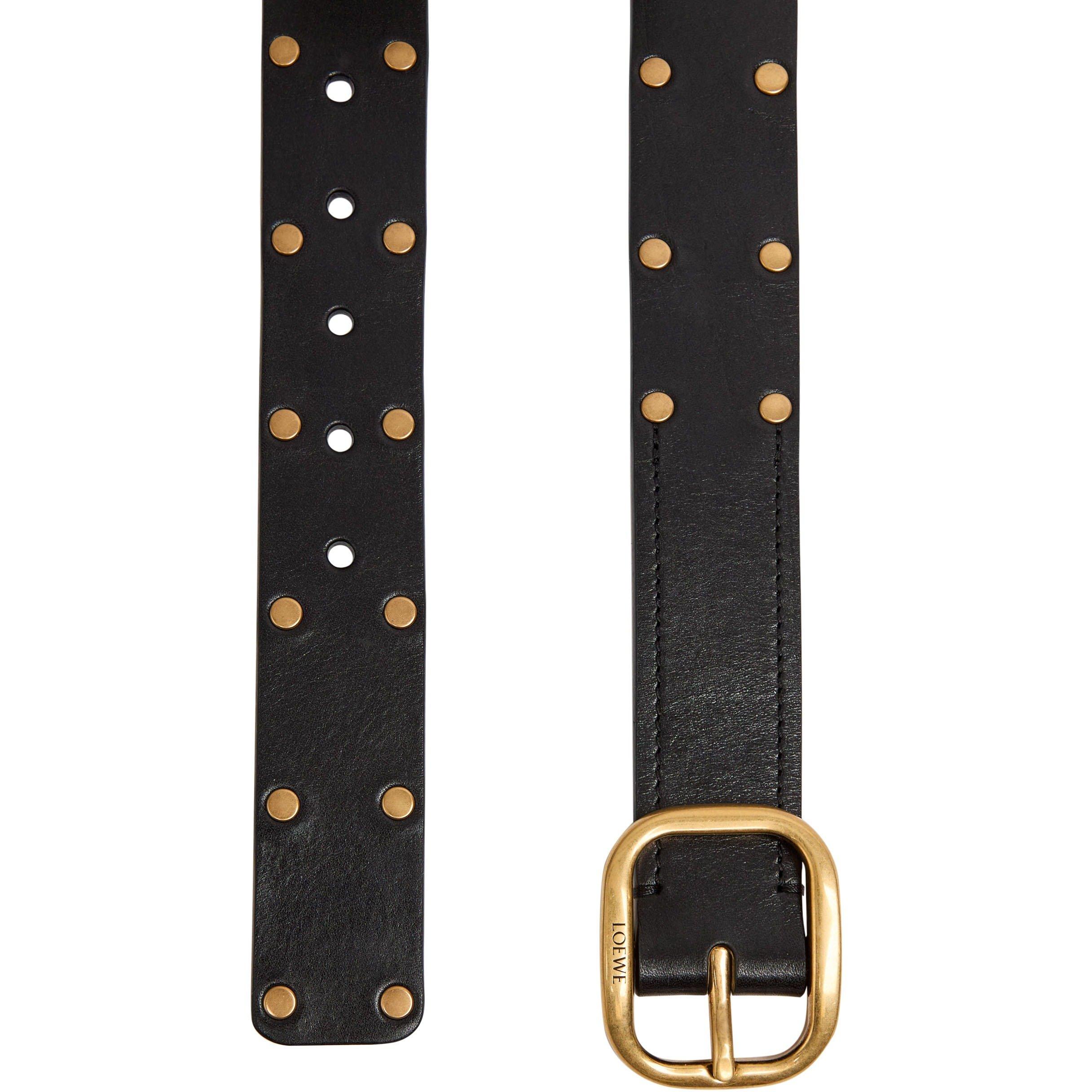 BLACK AND OTHER - LOEWE - ROUNDED SOFT STUDS 3.5 BELT - 2