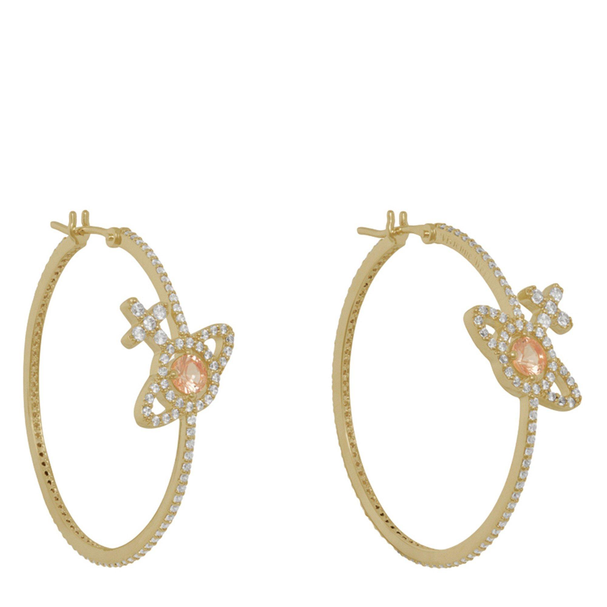 GOLD - Vivienne Westwood - OLYMPIA CZ HOOP EARRINGS