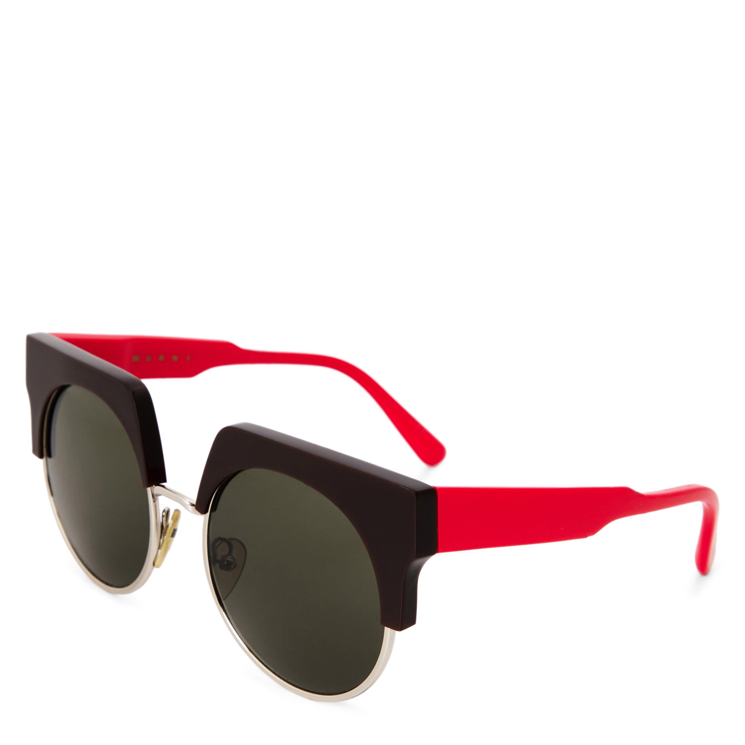 Marni Women's ME602S09 Graphic Acetate Round Sunglasses
