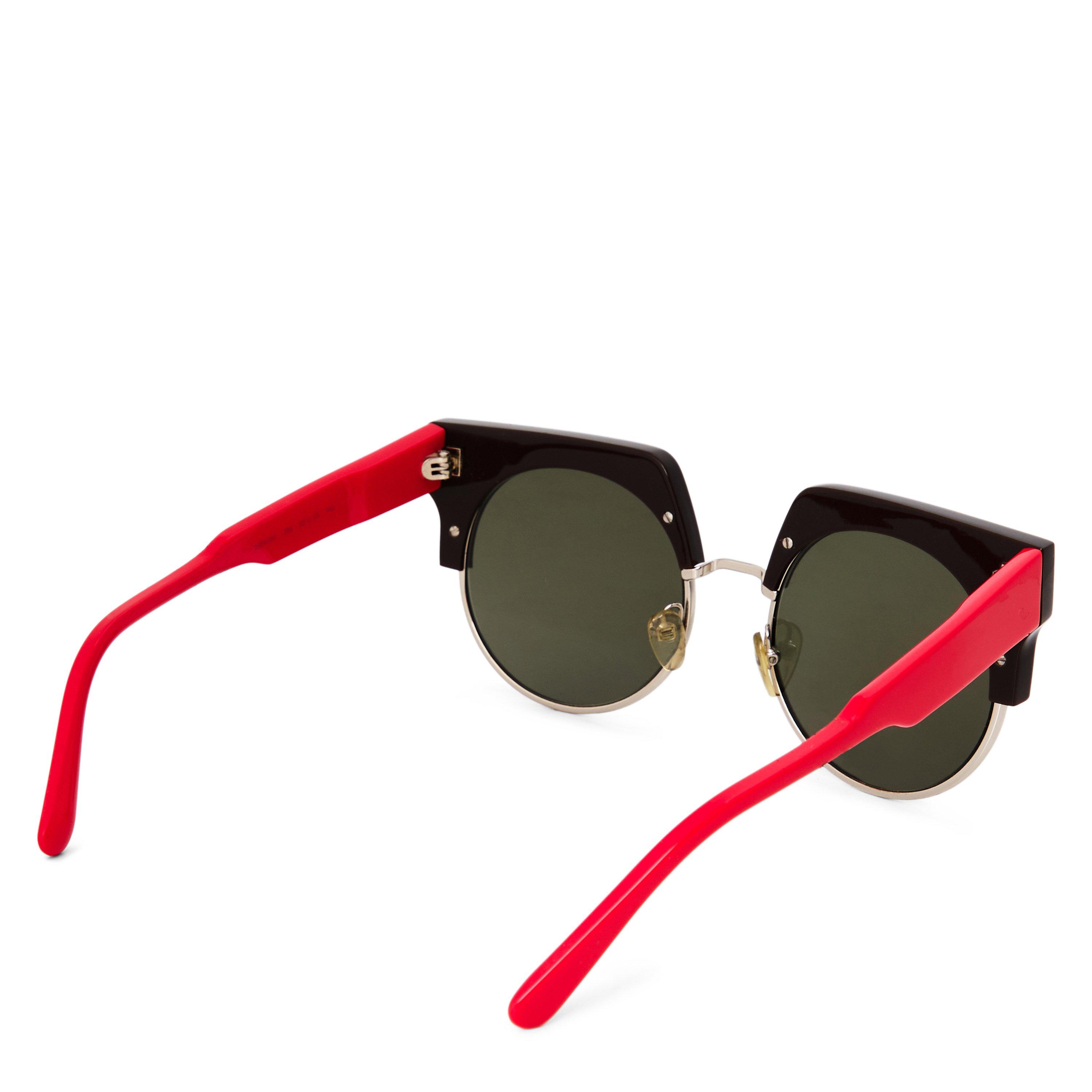 BROWN - Marni - Women's ME602S09 Graphic Acetate Round Sunglasses - 2