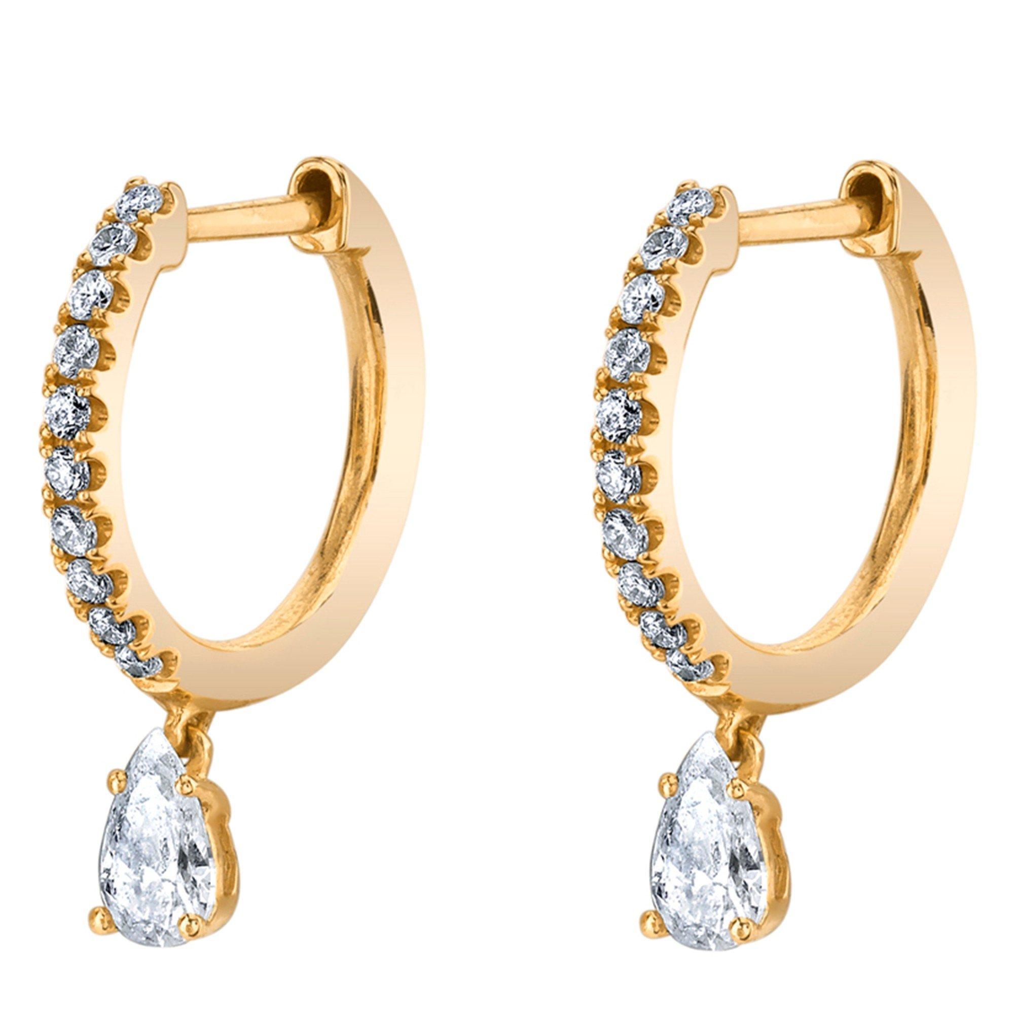 GOLD - Anita - AK HUGIES W PEAR DIA DROP EAR