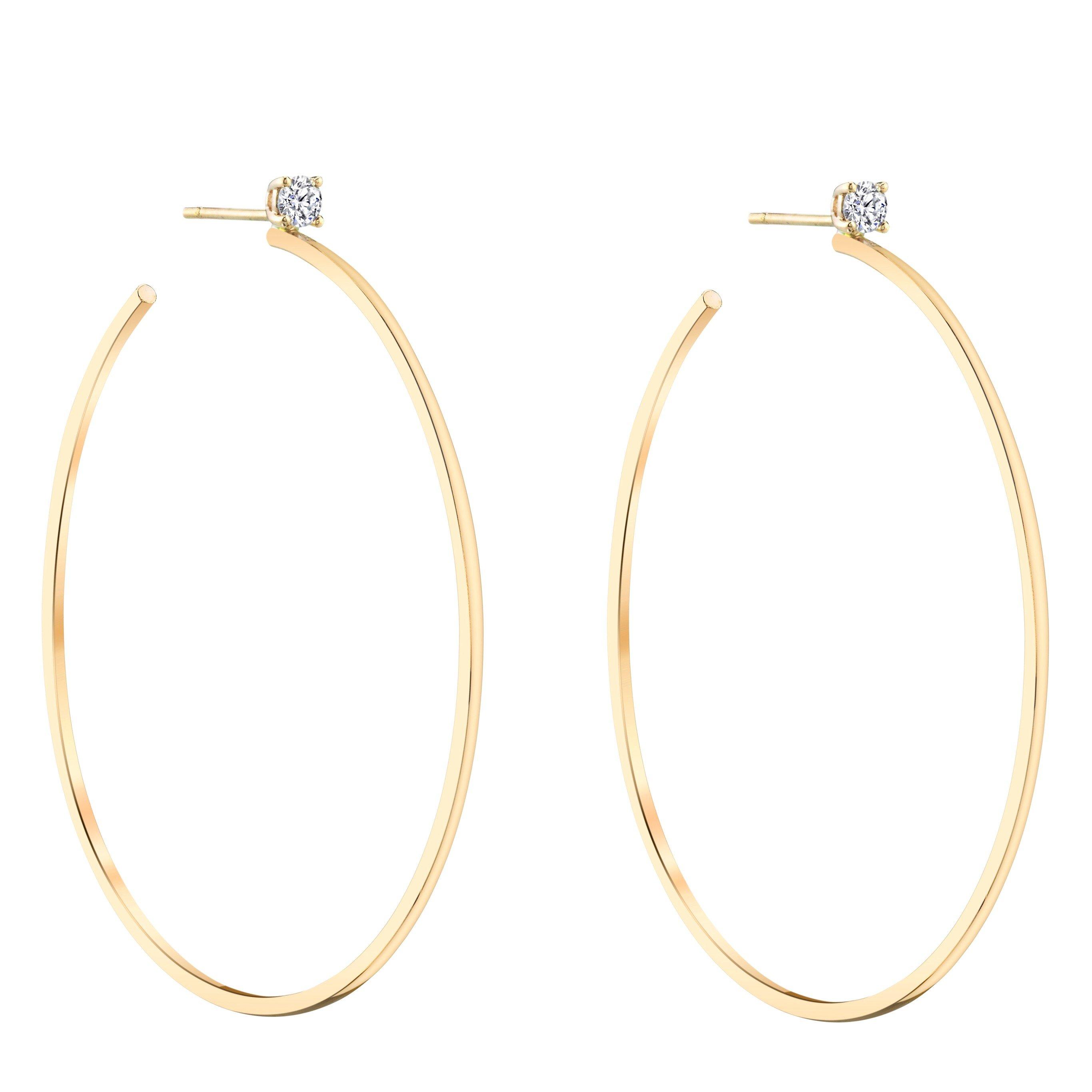 GOLD - Anita - AK LARGE PLAIN STUDS HOOPS