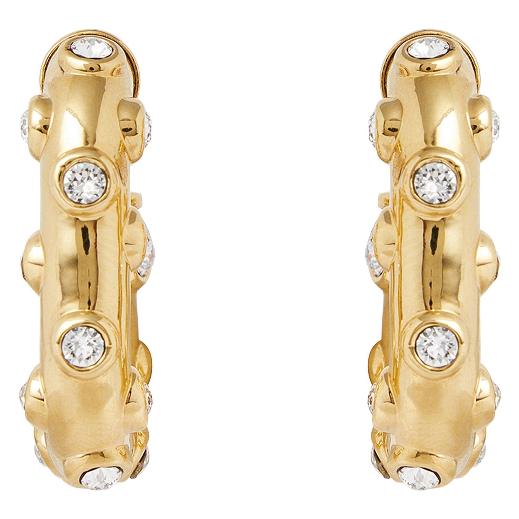 GOLD - Rabanne - Women's Gold Crystal Hoop Earrings - 3
