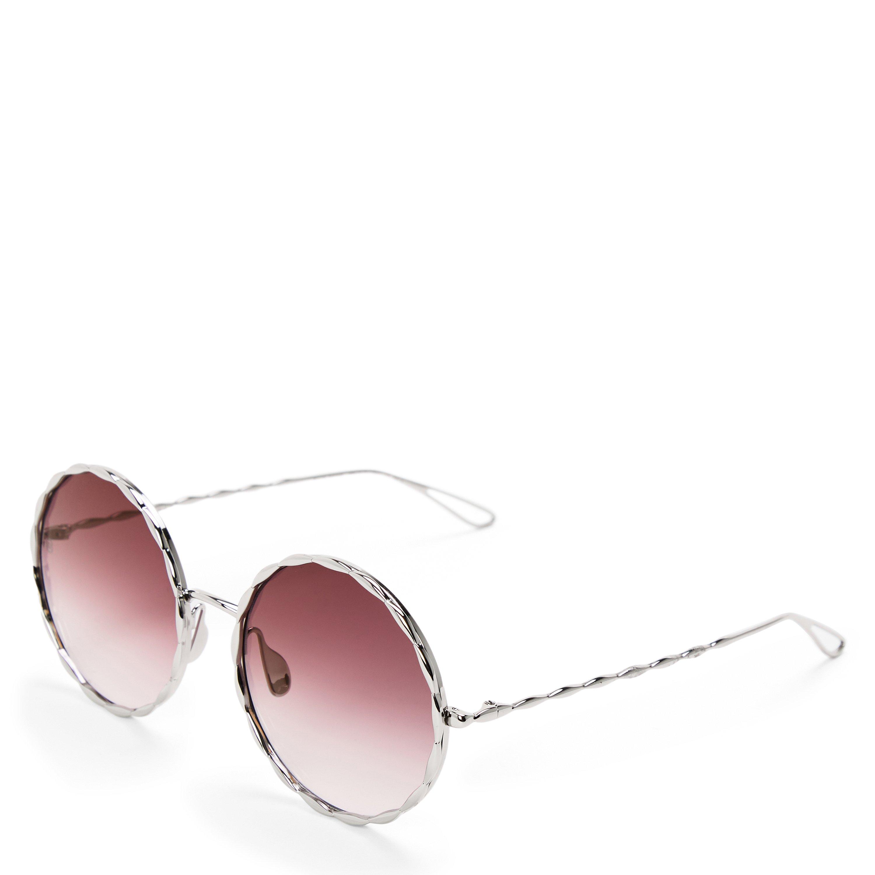 SILVER - Elie Saab - Women's ES 004/S09 Stainless Steel Round Sunglasses - 1