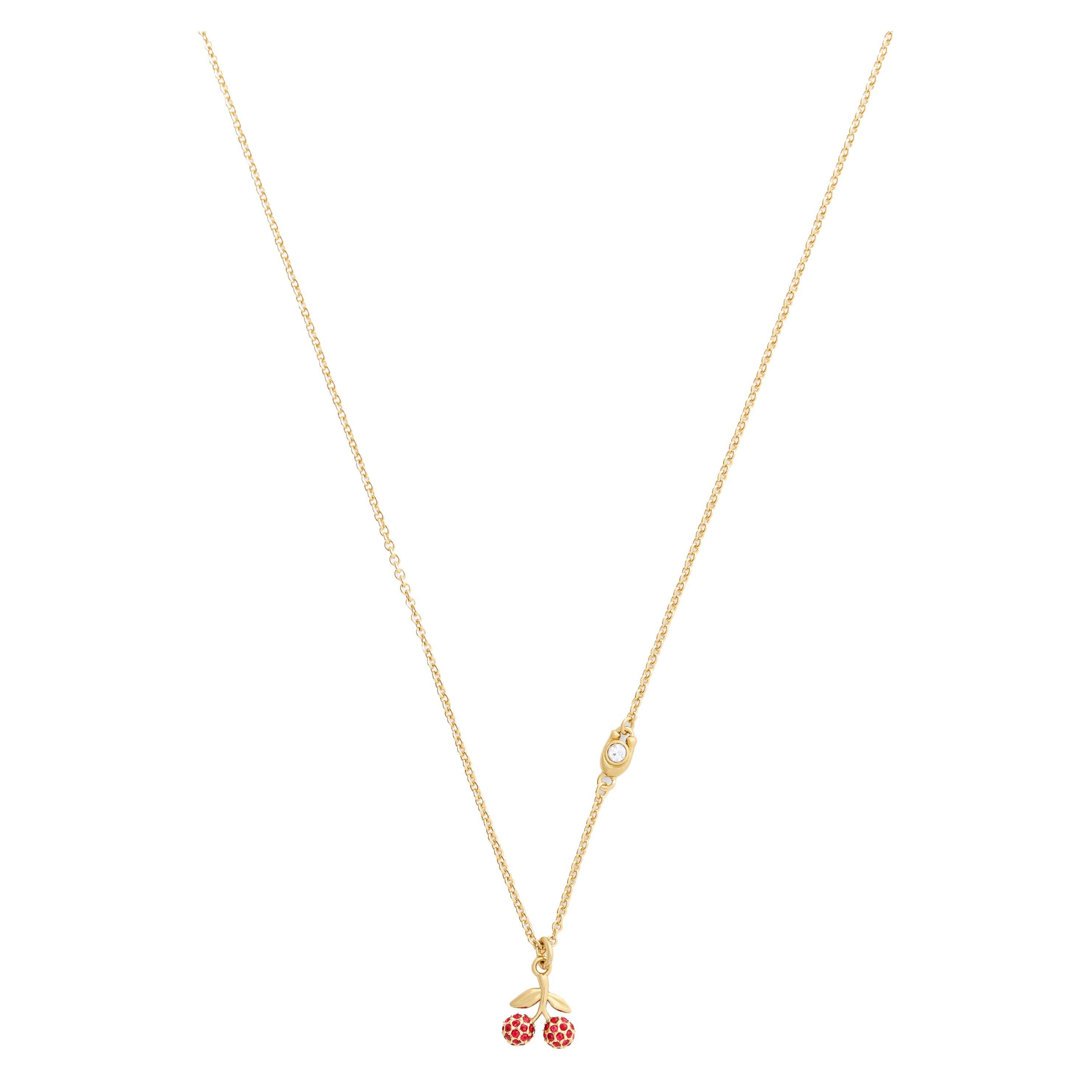 RED - Coach - co nk pave cherry short pendan