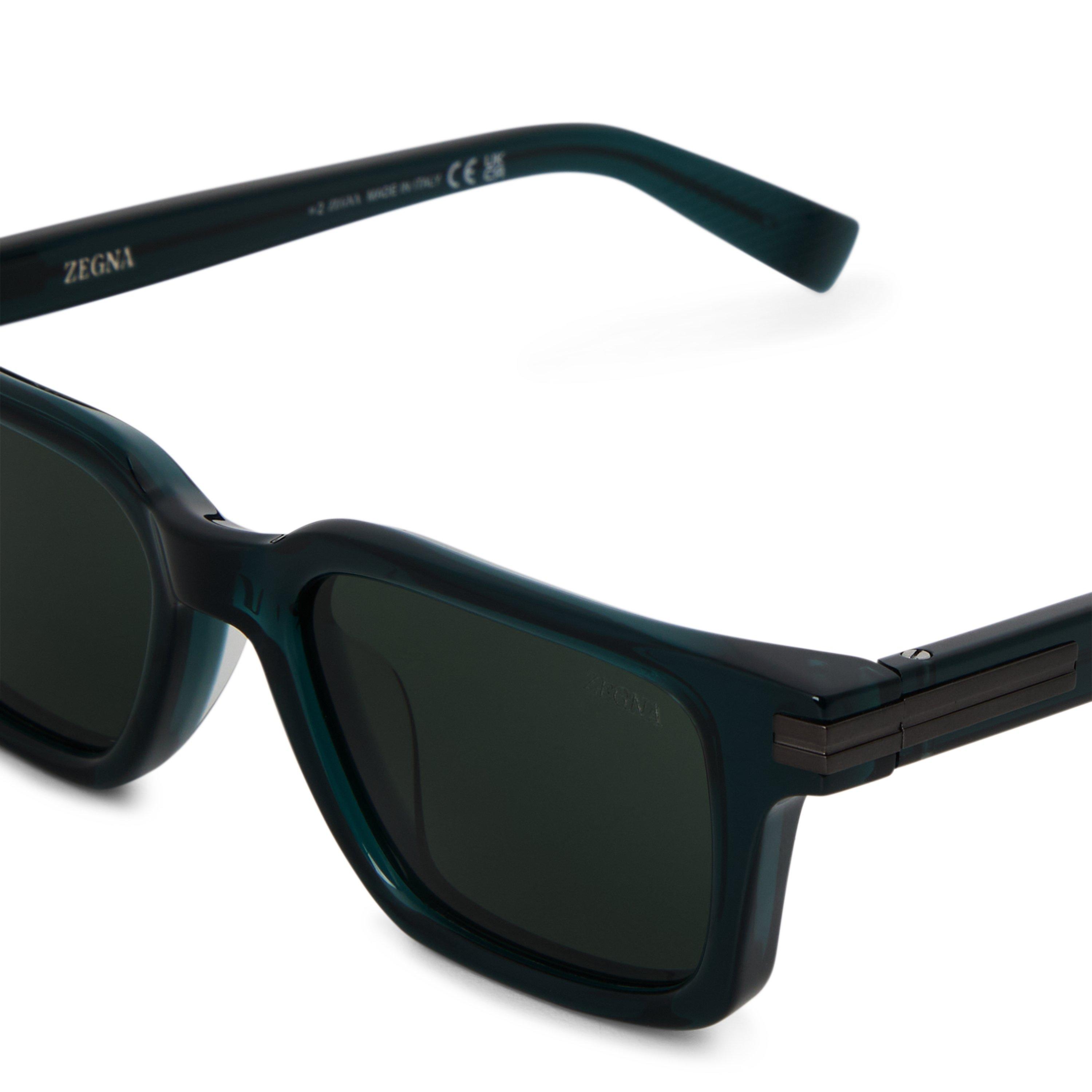GREEN - Zegna - ZEGNA M RECTANGLE ACETATE - 3