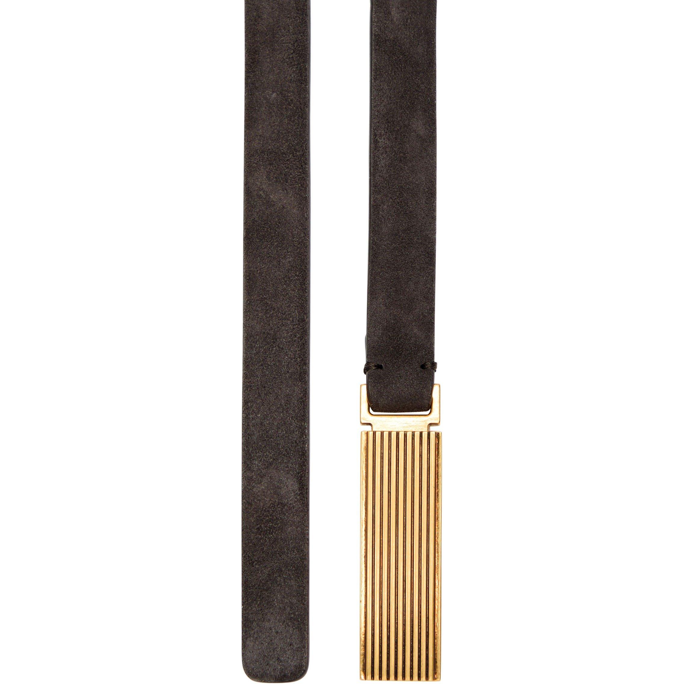 DARK BROWN - Khaite - EMPIRE BELT - ANTIQUE GOLD (15 - 2