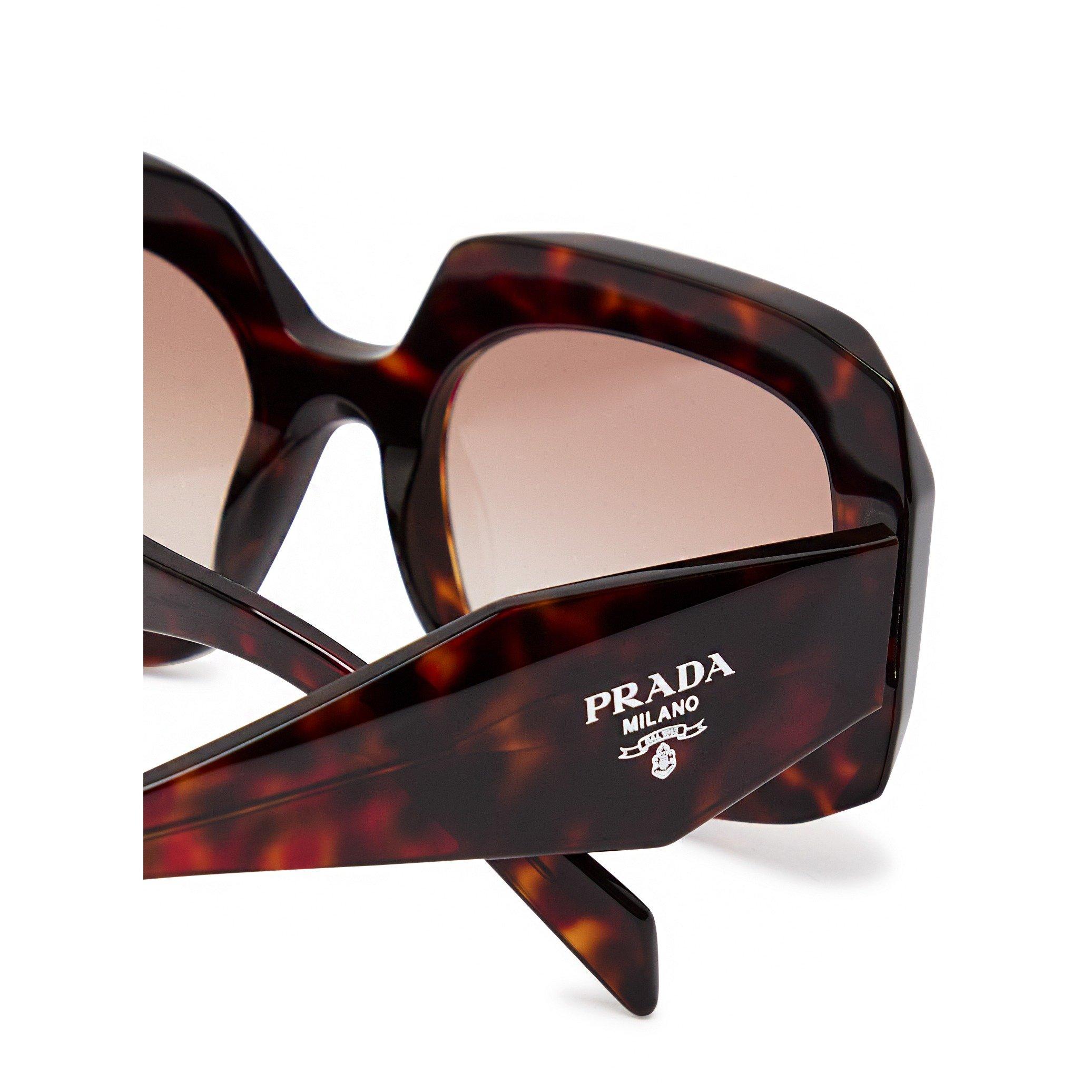 BROWN BROWN - Prada - PRADA F LOGO OS ACETATE SG - 3