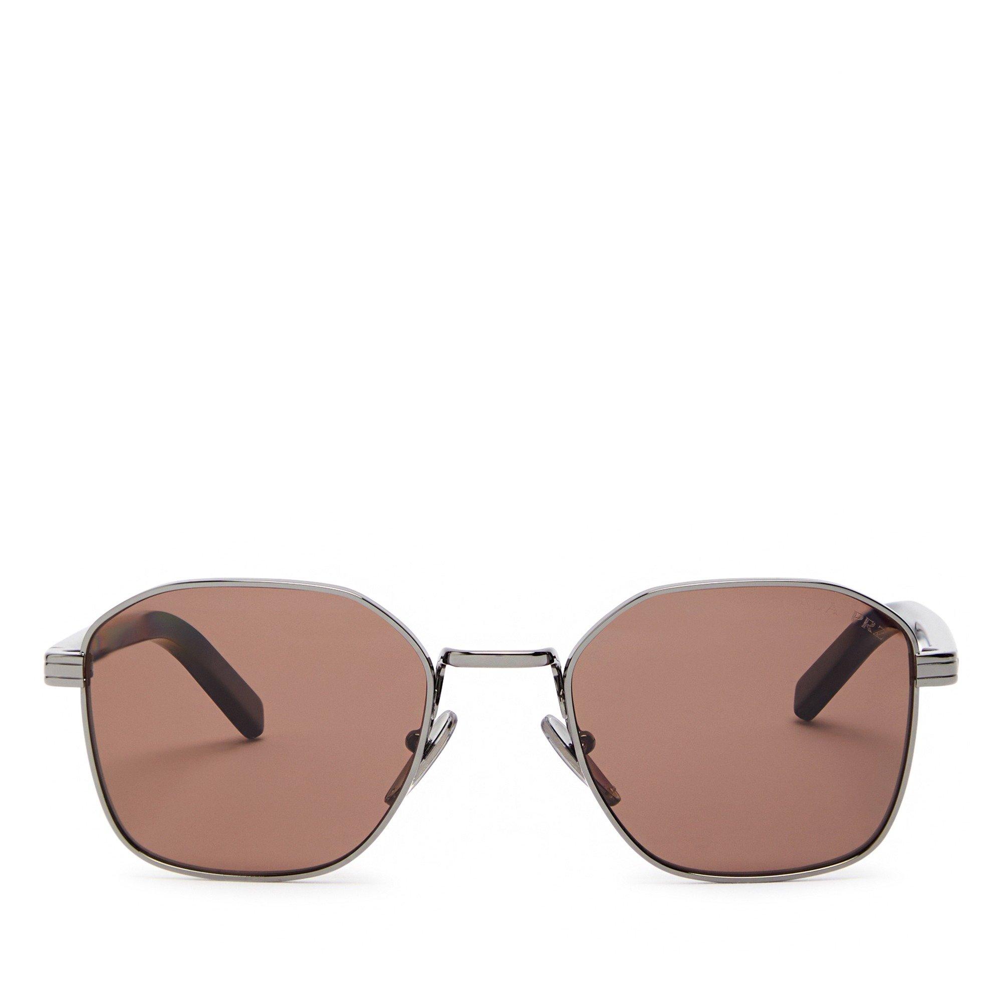 SILVER - Prada - Men's Round Metal Sunglasses - 2