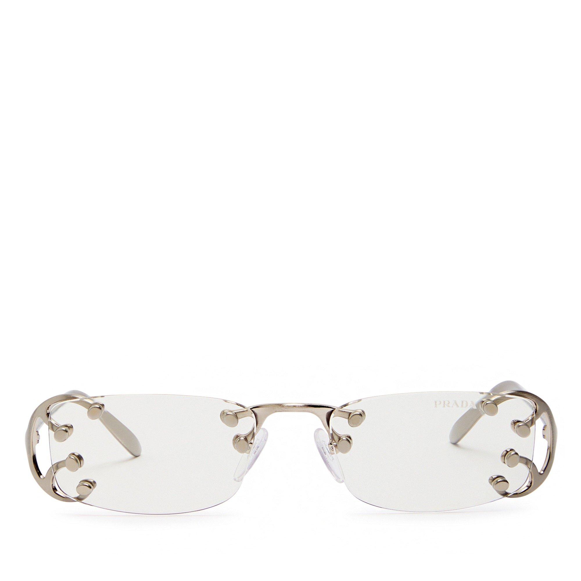 SILVER - Prada - PRADA U METAL DETAIL RIMLESS - 2