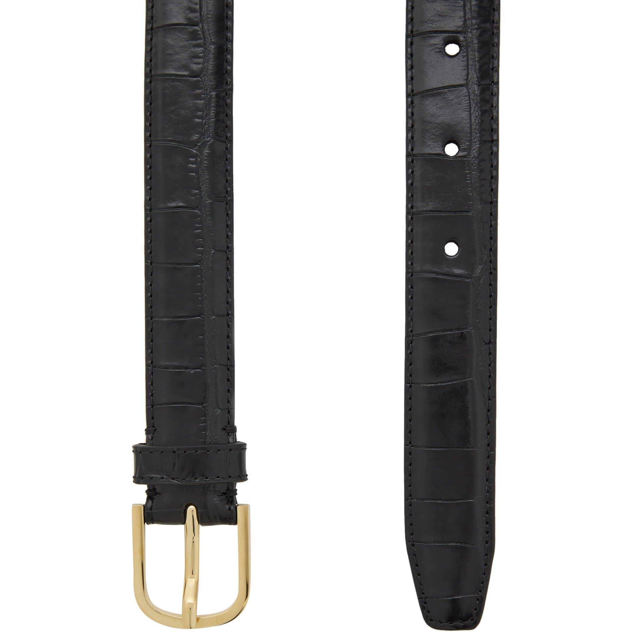 BLACK - Toteme - SLIM CROCO-EMBOSSED TROUSER BE - 2