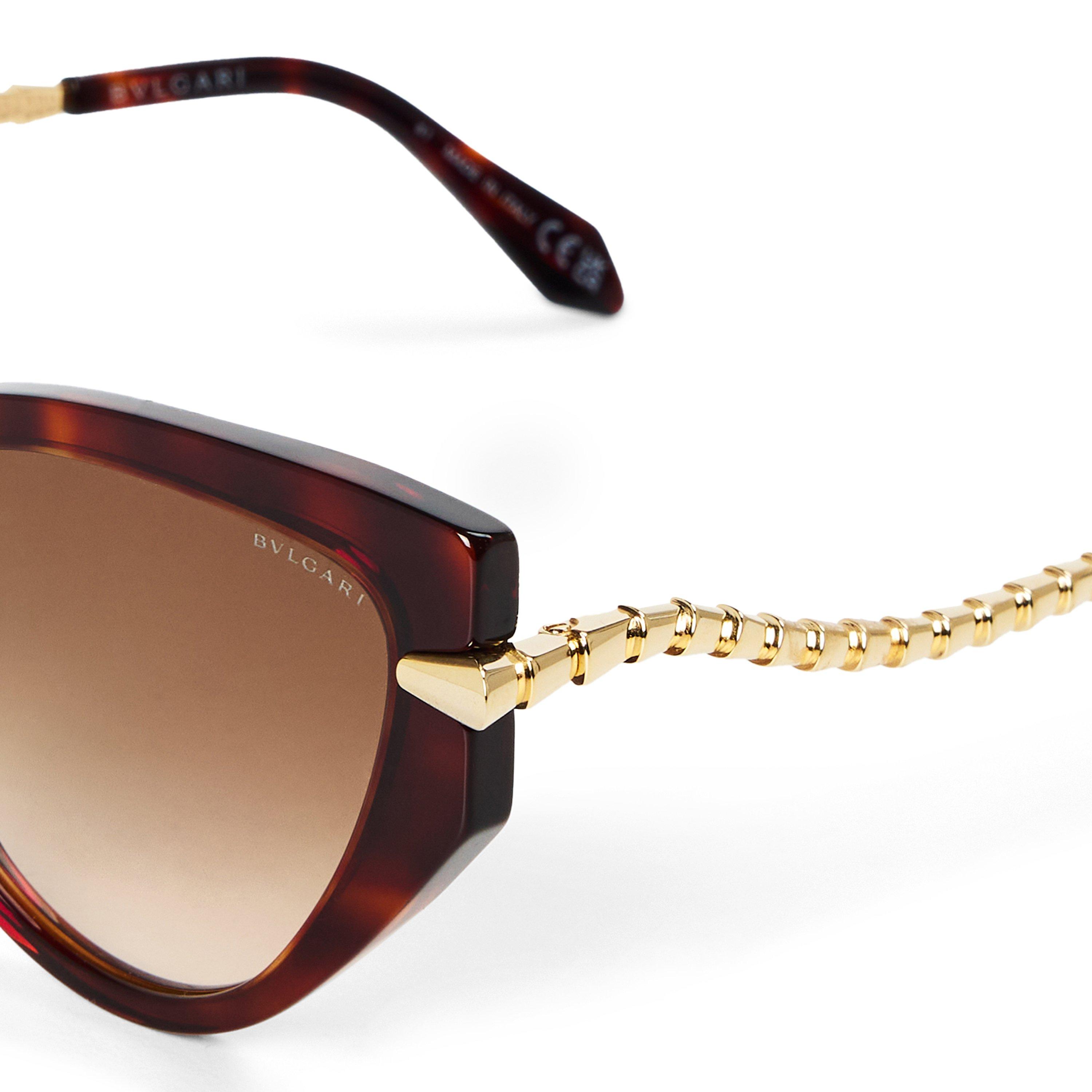 BROWN HAVANA - Bvlgari - BVG CATEYE SERPENTI METAL - 3