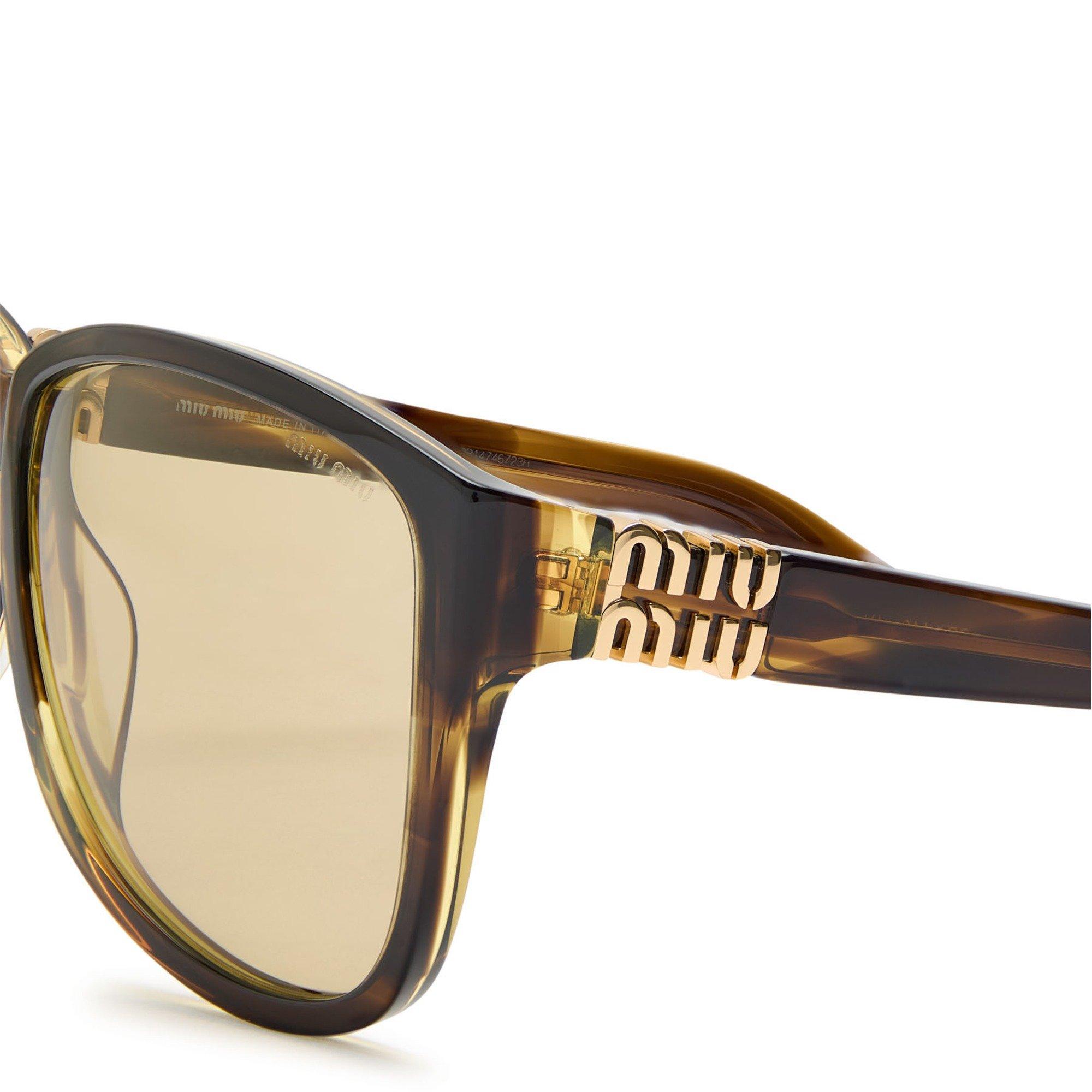 BROWN BROWN - Miu Miu - MIU MIU BUTTERFLY ACETATE SG - 3