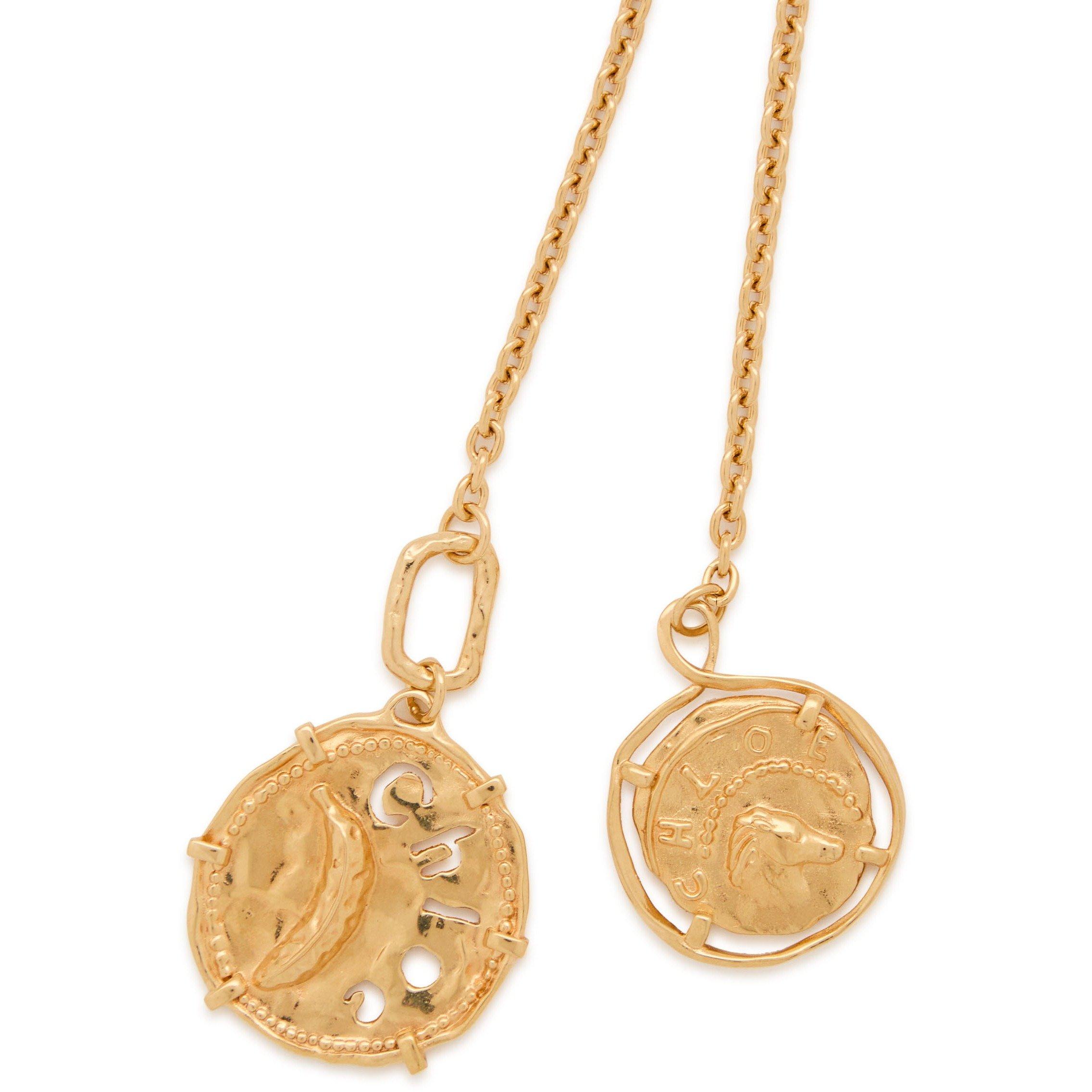 GOLD - Chloe - Dual coin necklace - 2