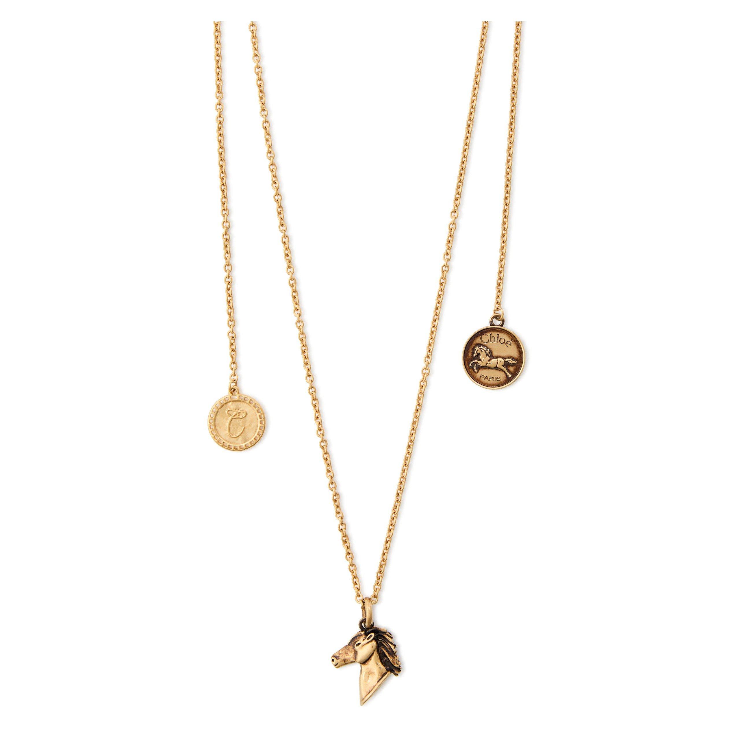 GOLD - Chloe - Horse pendant chain neckl