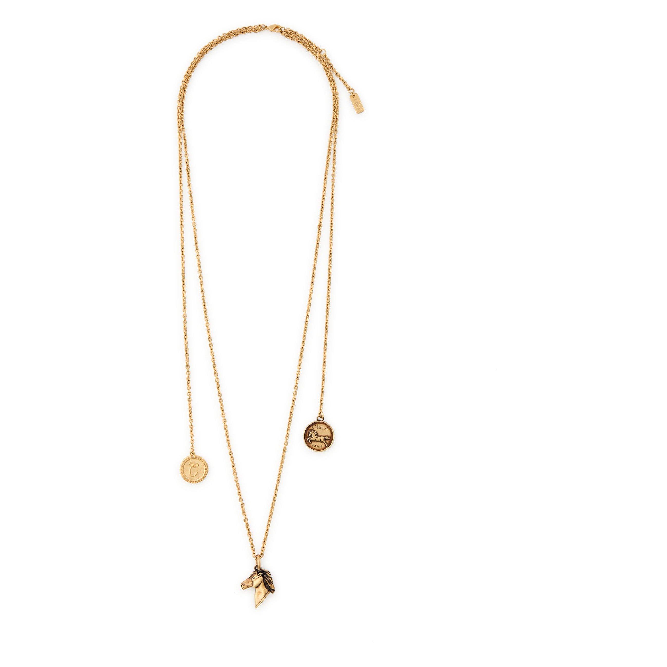 GOLD - Chloe - Horse pendant chain neckla - 2