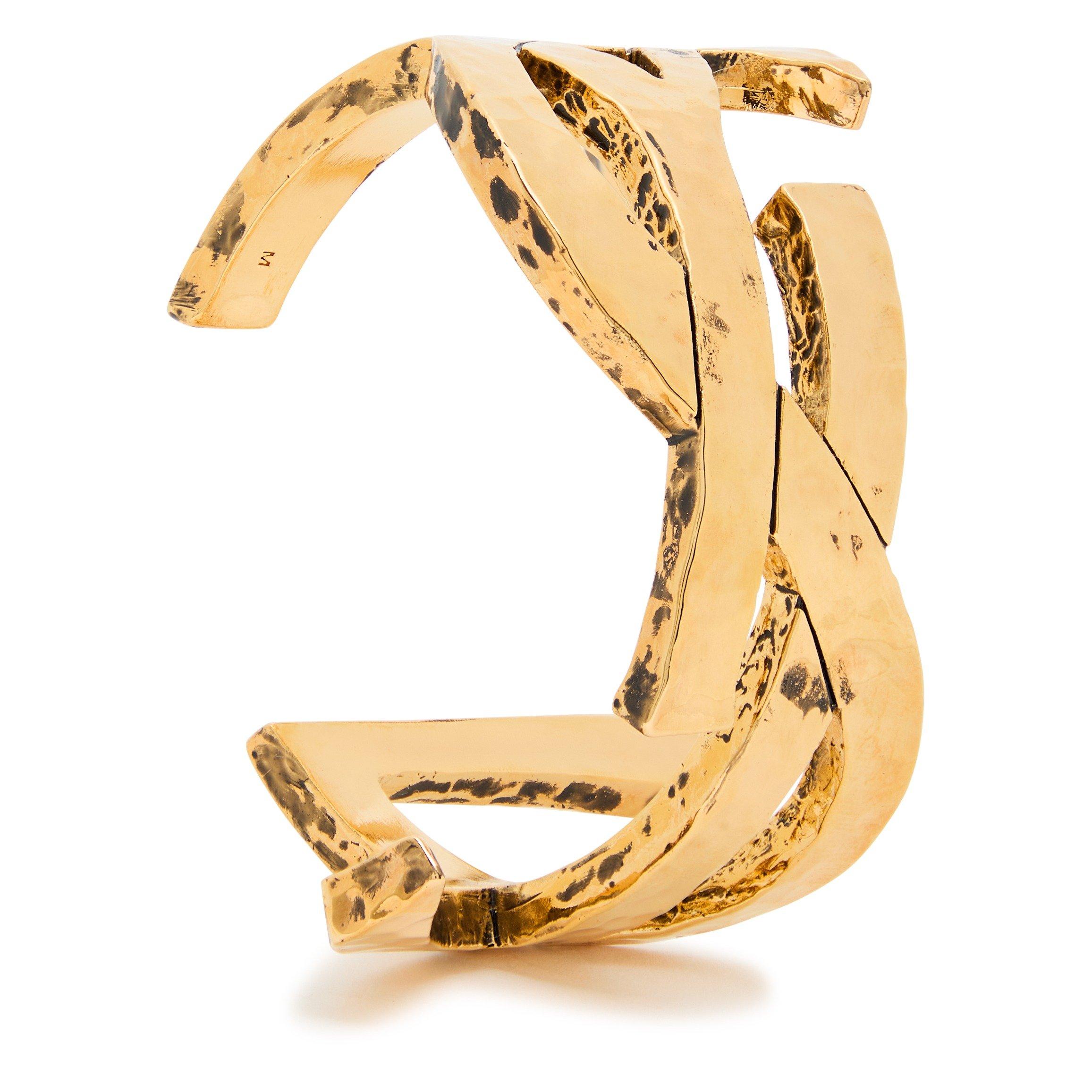 GOLD - Saint Laurent - Women's Cassandre Cuff Bracelet - 4