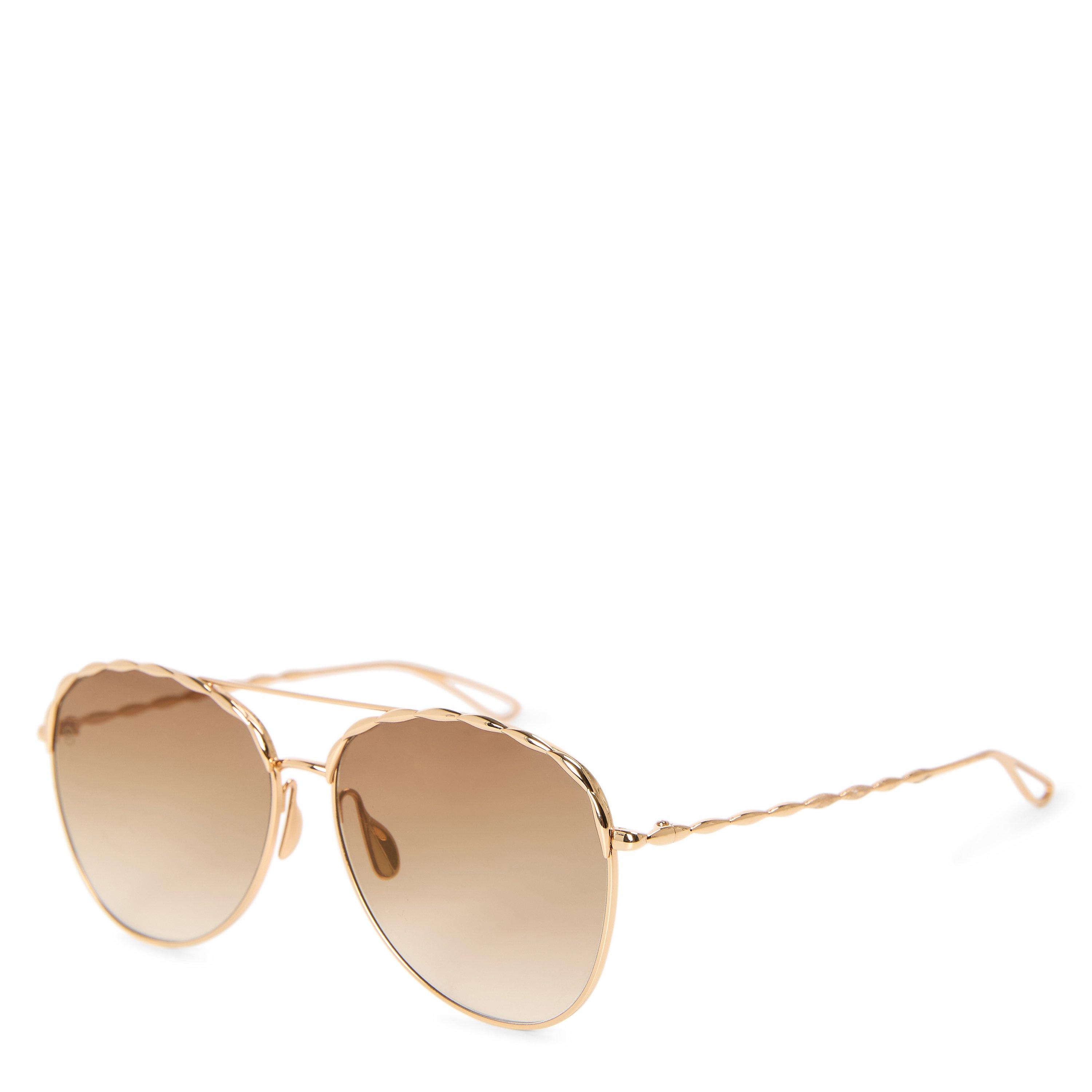 GOLD - Elie Saab - Women's ES 008/S09 Aviator Sunglasses - 1