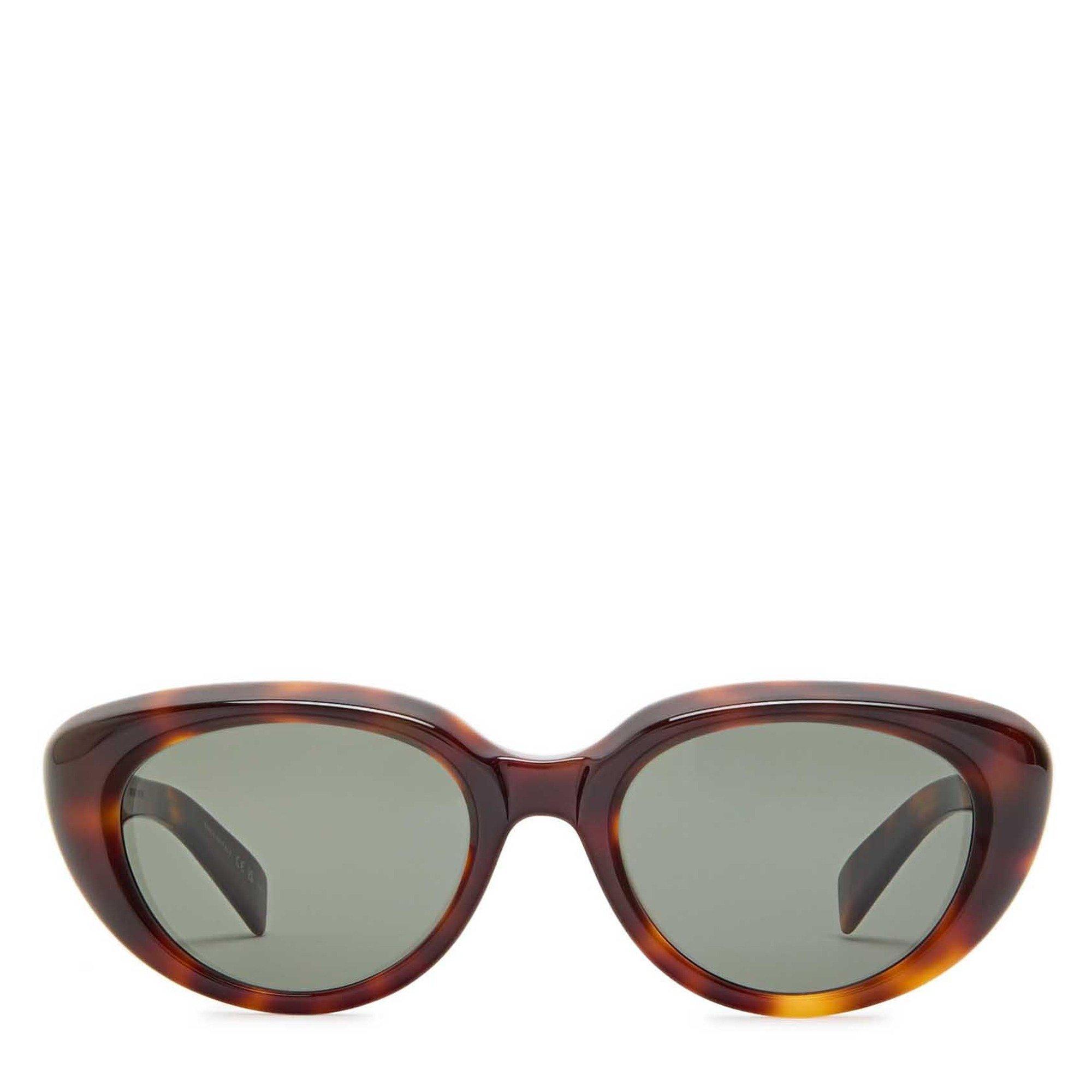 BROWN HAVANA - Saint Laurent - Women's Cat Eye Acetate Sunglasses - 2