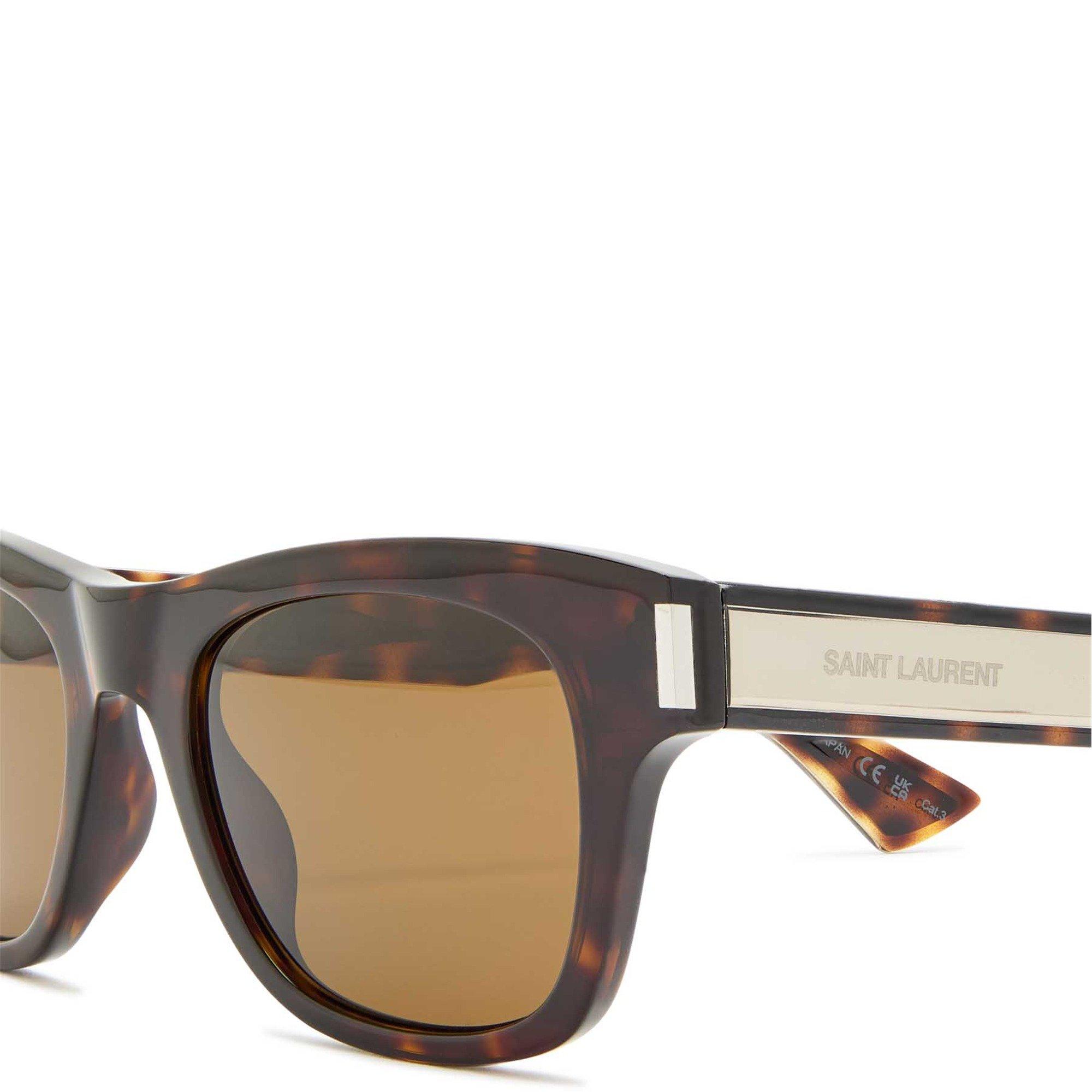 BROWN HAVANA - Saint Laurent - Men's Acetate Wayfarer Sunglasses - 3