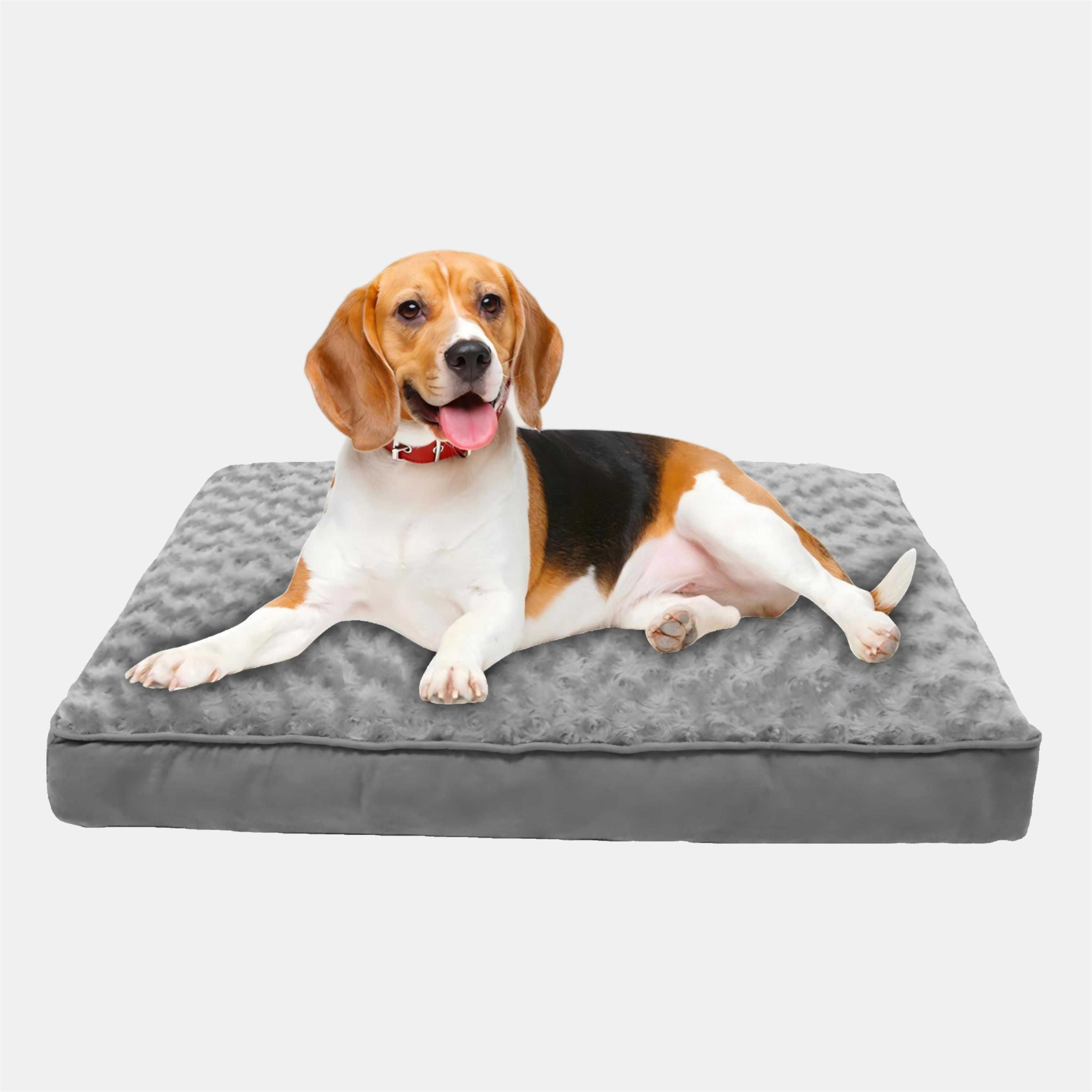 Grey - Waggy Tails - Large Sherpa Pet Bed - 3