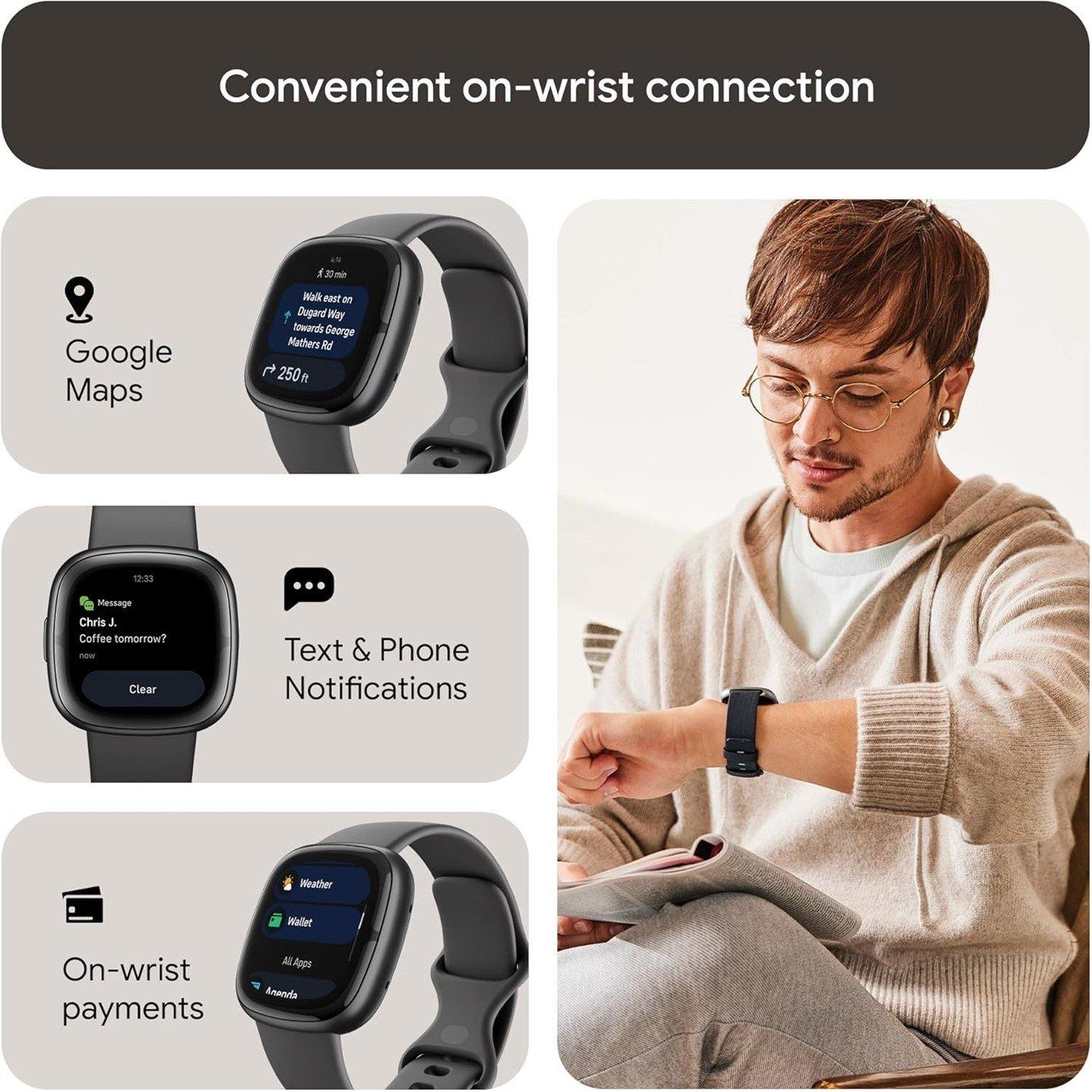 Fitbit | Fitbit Sense 2 Shadow Grey/ Graphite | Sports Direct