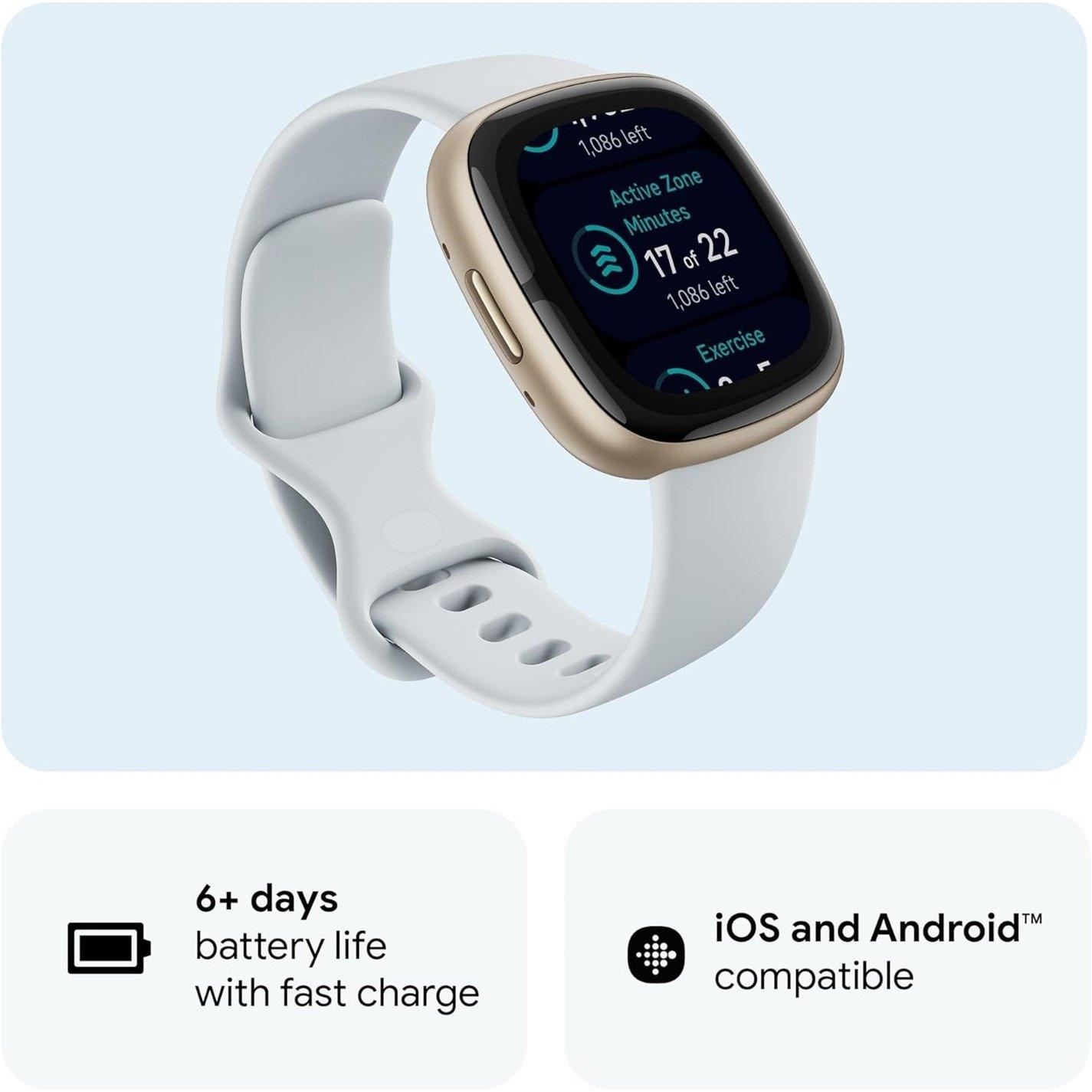 Silver - Fitbit - 2 Health and Fitness Smartwatch with built-in GPS advanced health features up to 6 days batt - 4