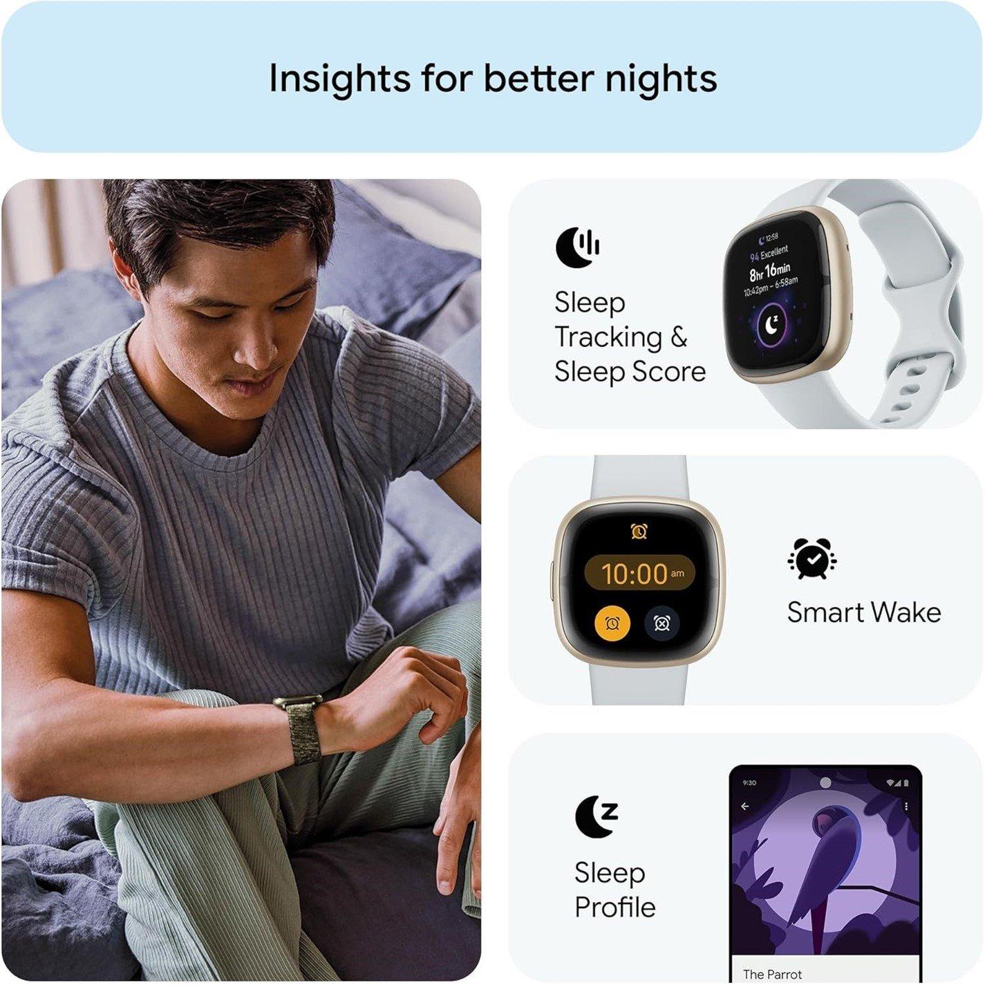 Silver - Fitbit - 2 Health and Fitness Smartwatch with built-in GPS advanced health features up to 6 days batt - 5