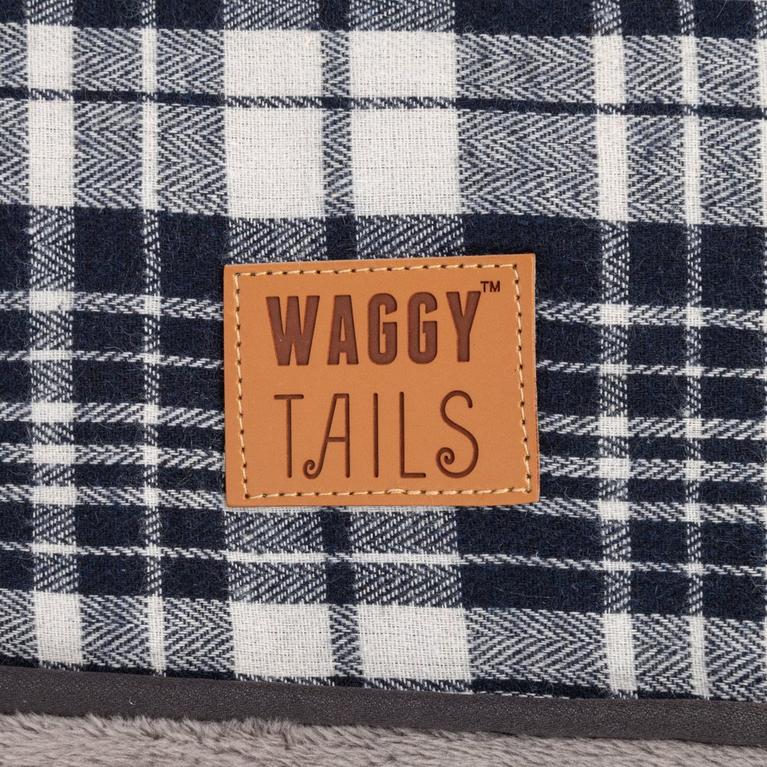 - - Waggy Tails - Waggy Paw Print Pet Bed - 6