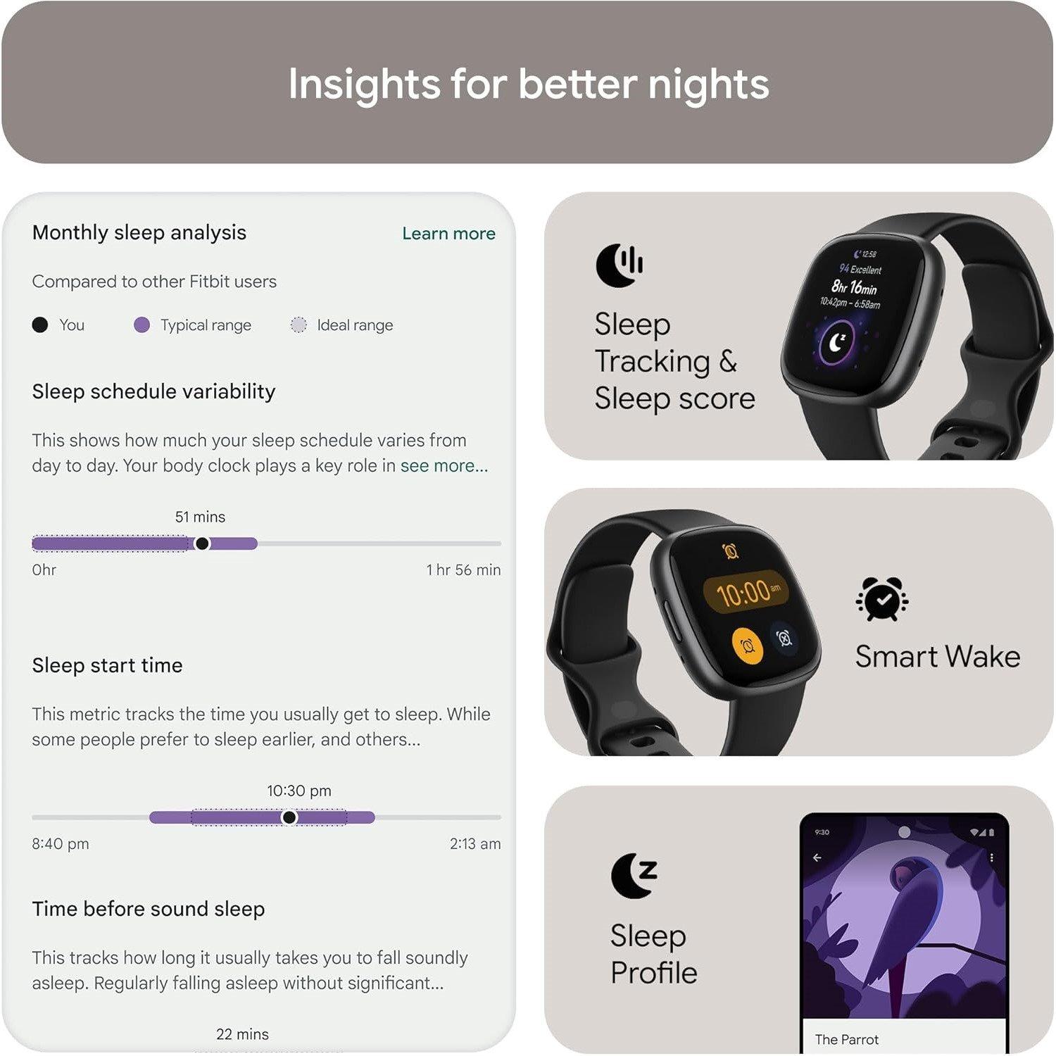 Black - Fitbit - Versa 4 Black/ Graphite - 5