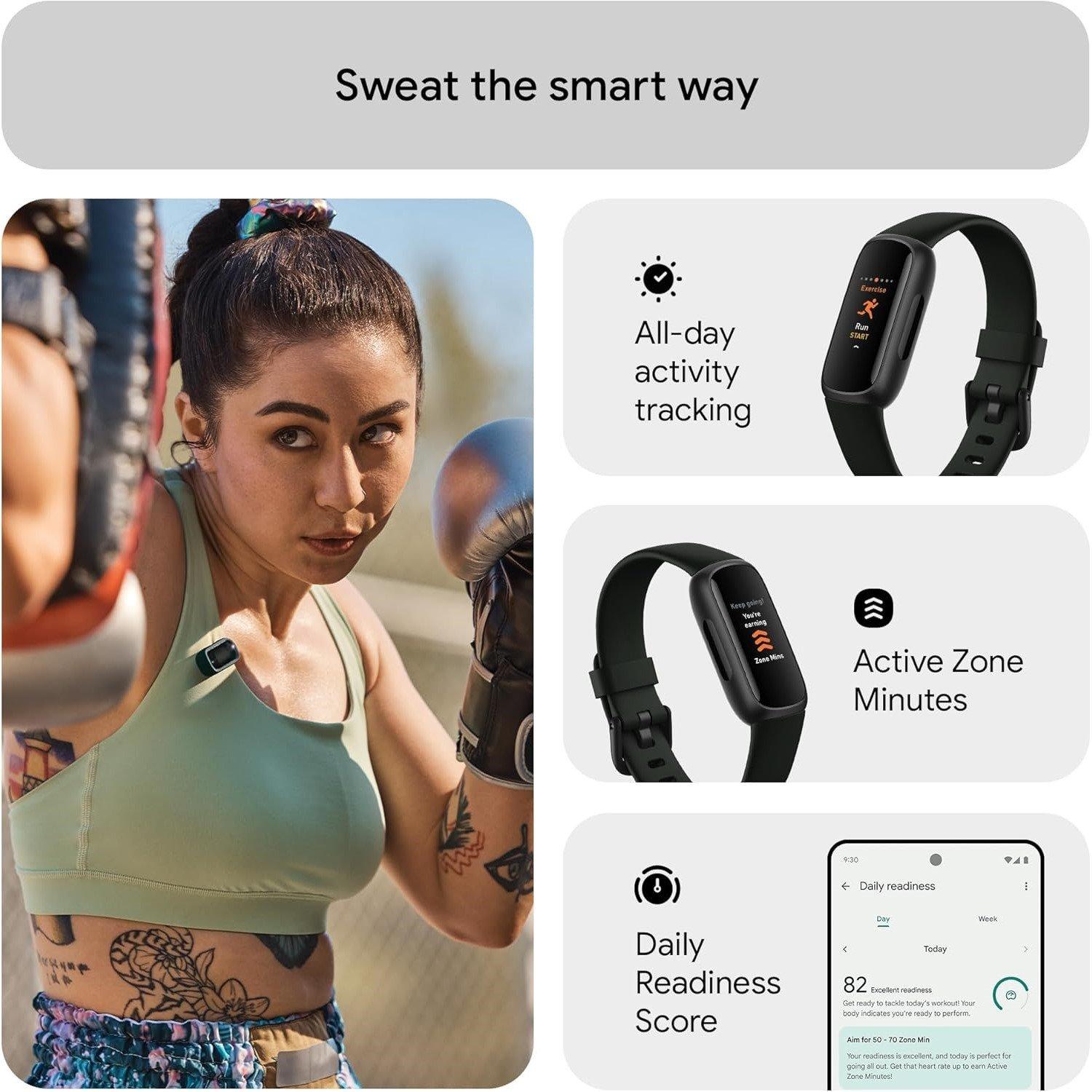 Black - Fitbit - Inspire 3 Black/ Midnight Zen - 4