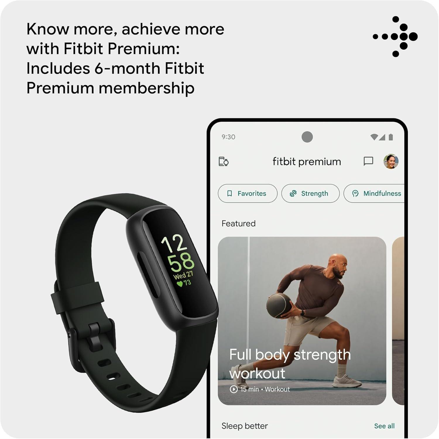 Black - Fitbit - Inspire 3 Black/ Midnight Zen - 9